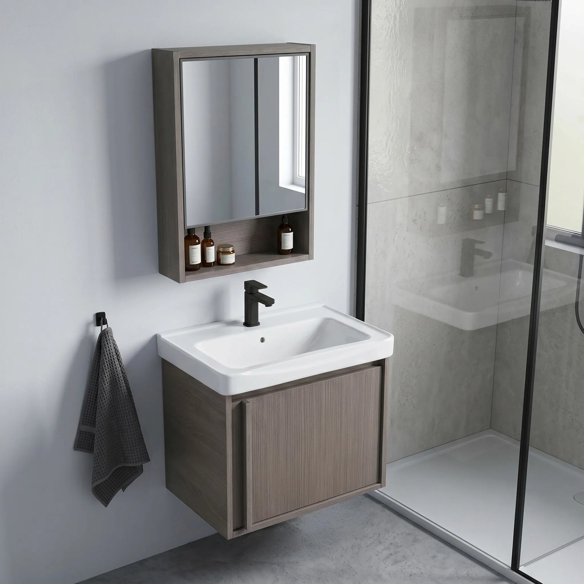 Set mobilier de baie cu lavoar Gama T25023 KJM 50CM  3