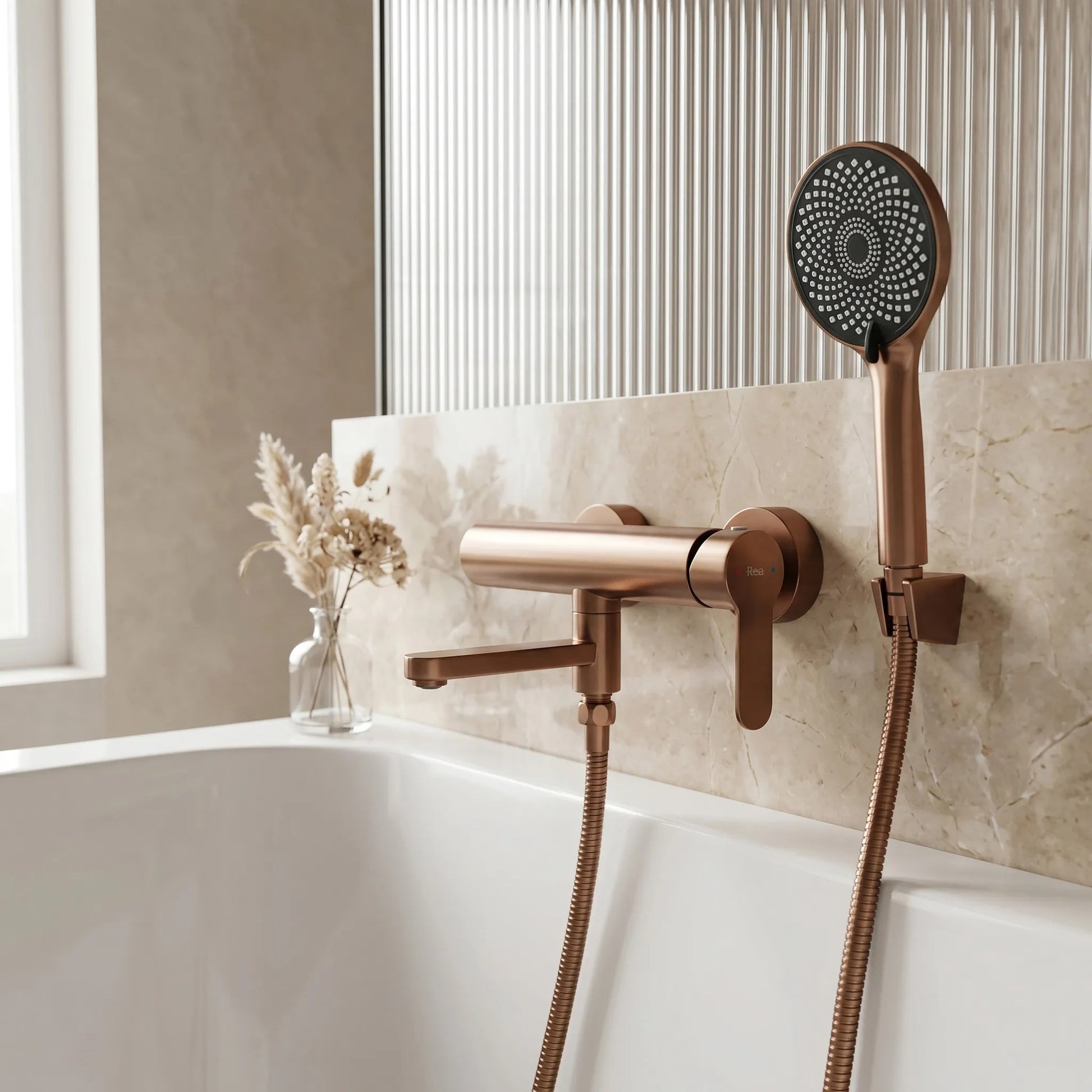 Baterie pentru cadă Rea Arcos Brushed Copper  3