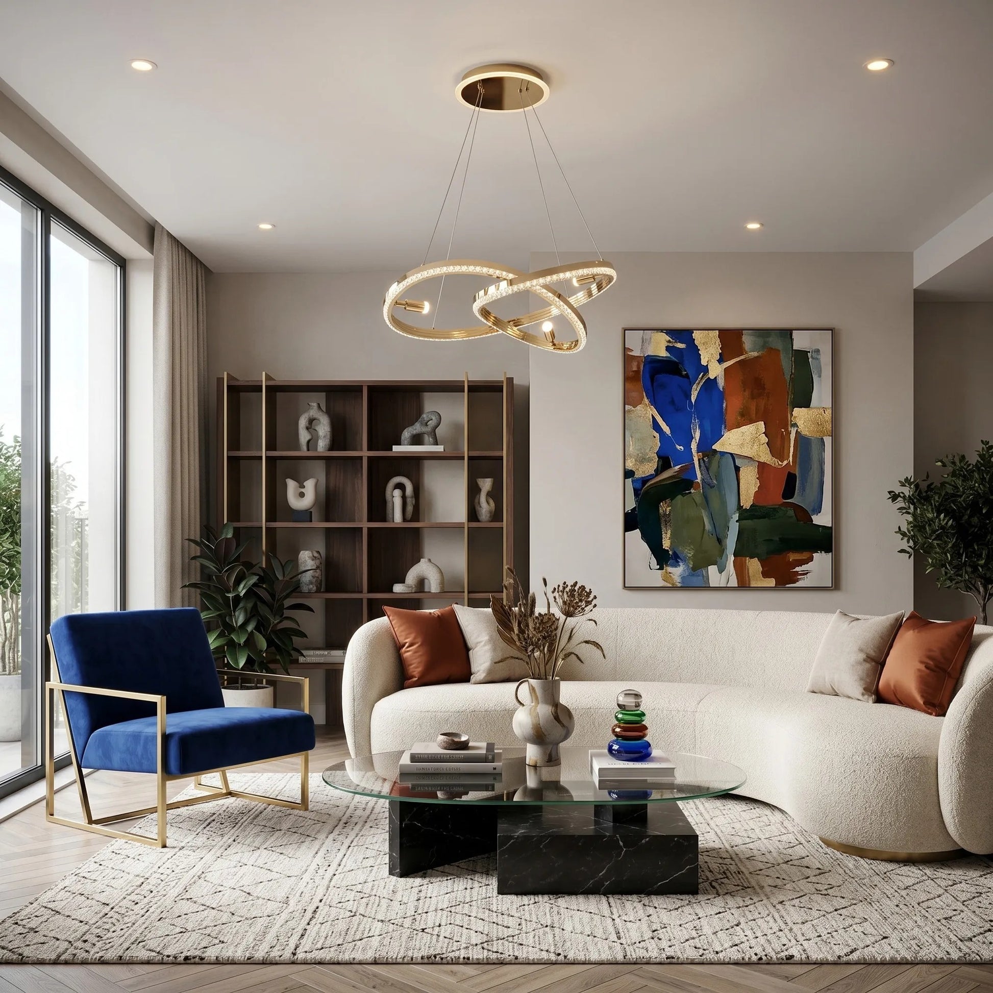 LAMPĂ SUSPENDATĂ DE TAVAN LED G158-CP GOLD  3
