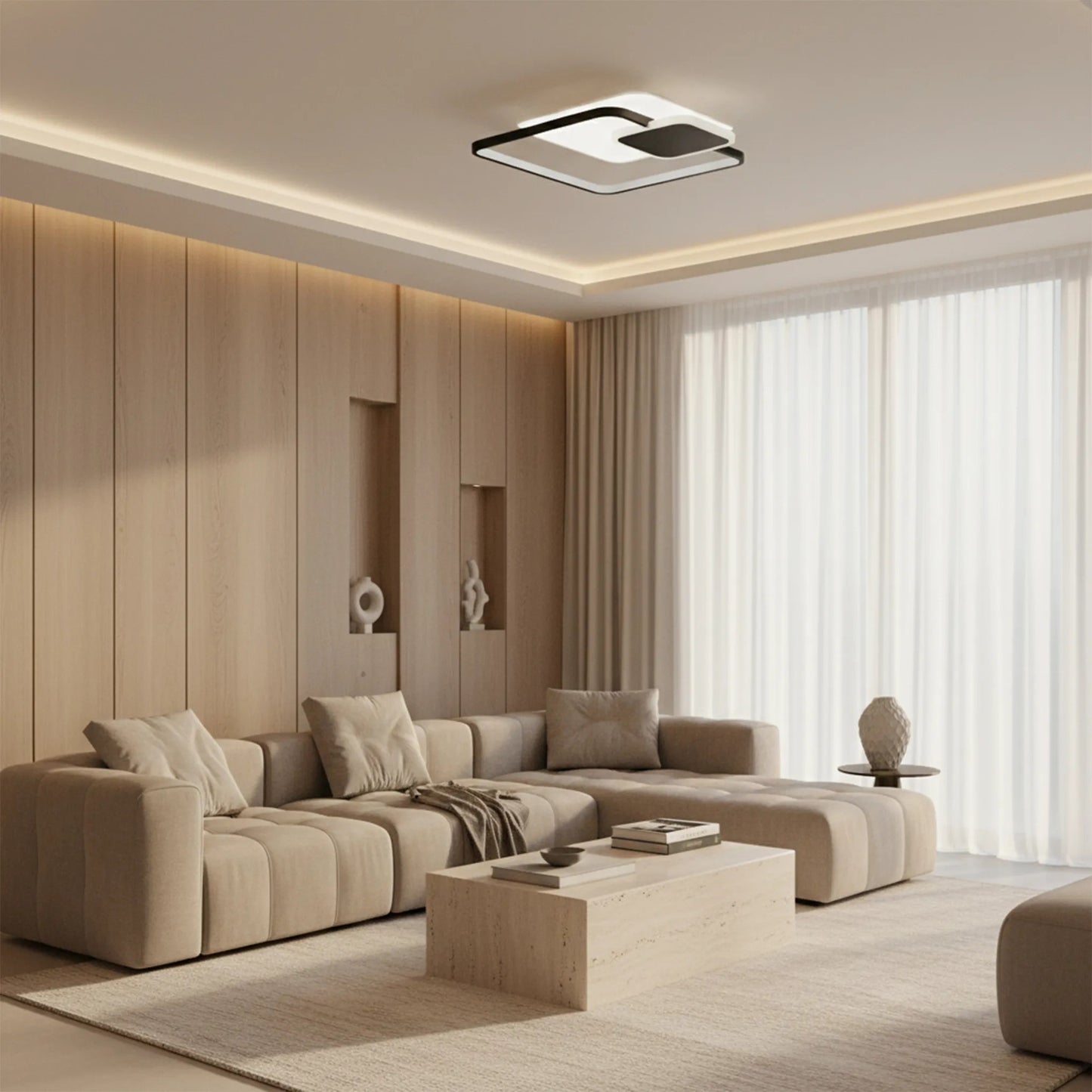 Lampă de tavan APP1712-C BLACK LED  3