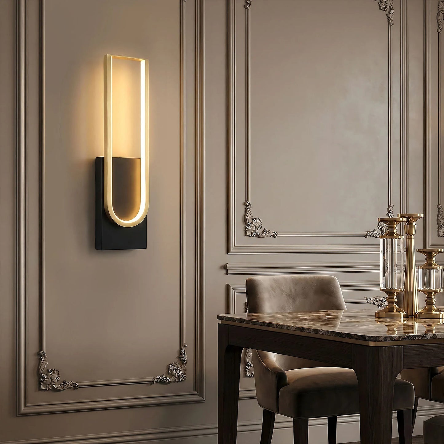 Lampa de perete LED APP1782-W Brush Gold/Black  3