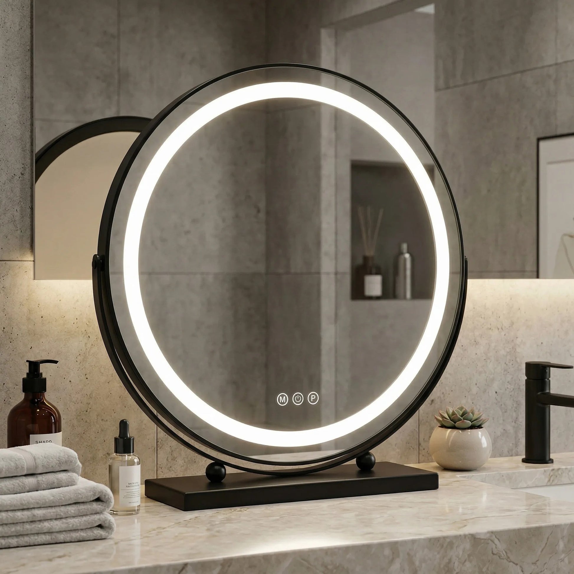 Oglindă LED MAKE-UP Black 50 cm  3