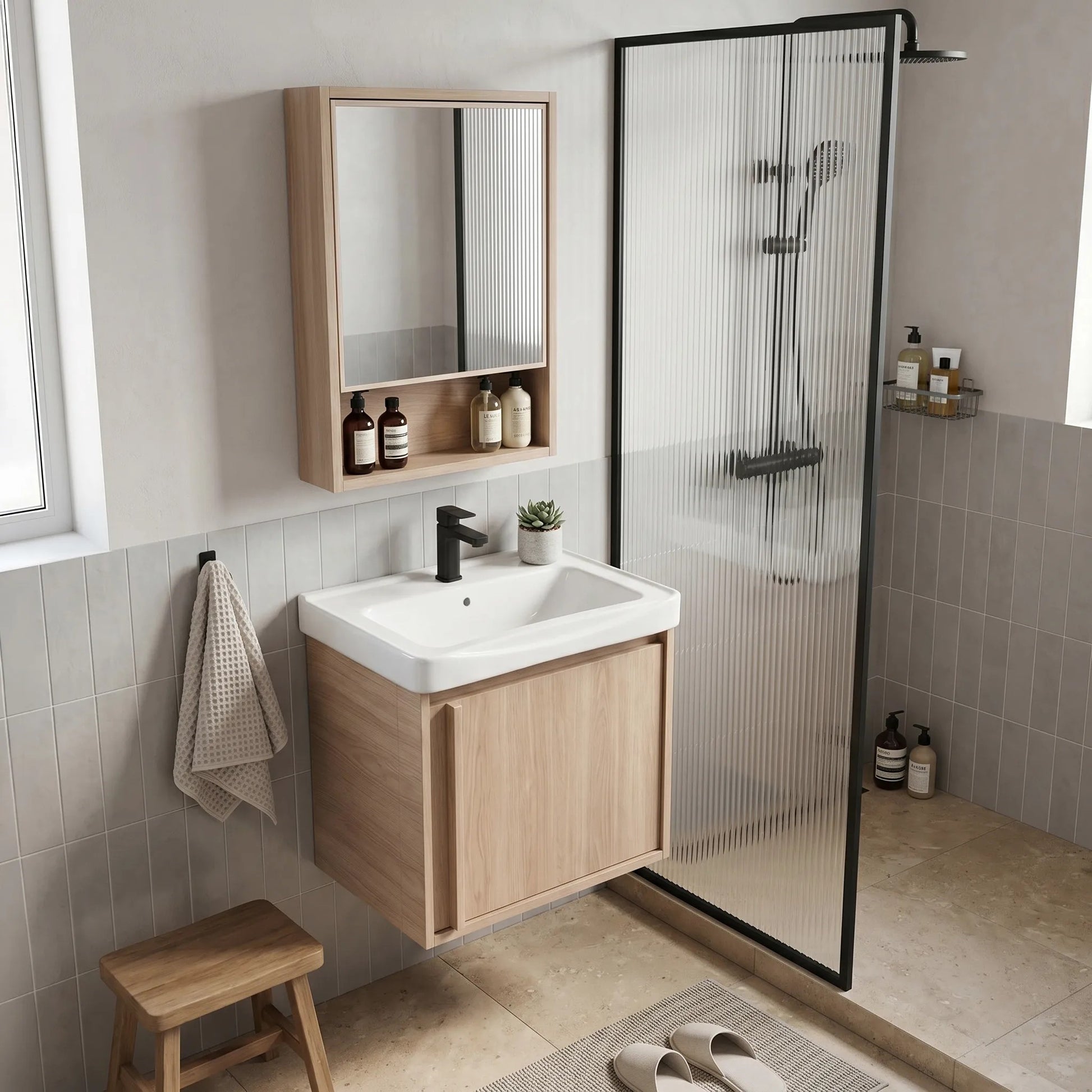 Set mobilier de baie cu lavoar Gama T25023 BXM 50CM  3
