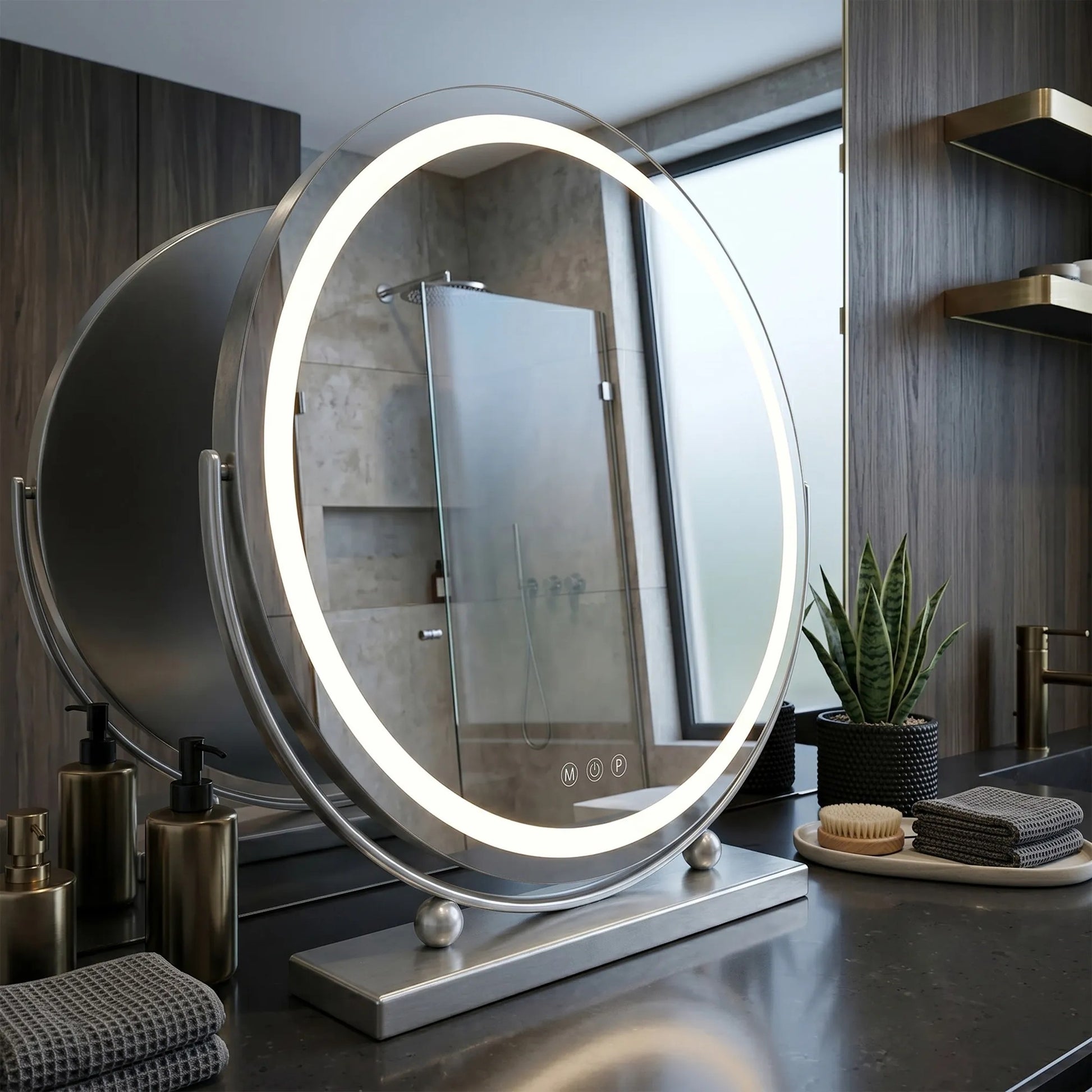 Oglindă LED MAKE-UP Chrome 50 cm  3