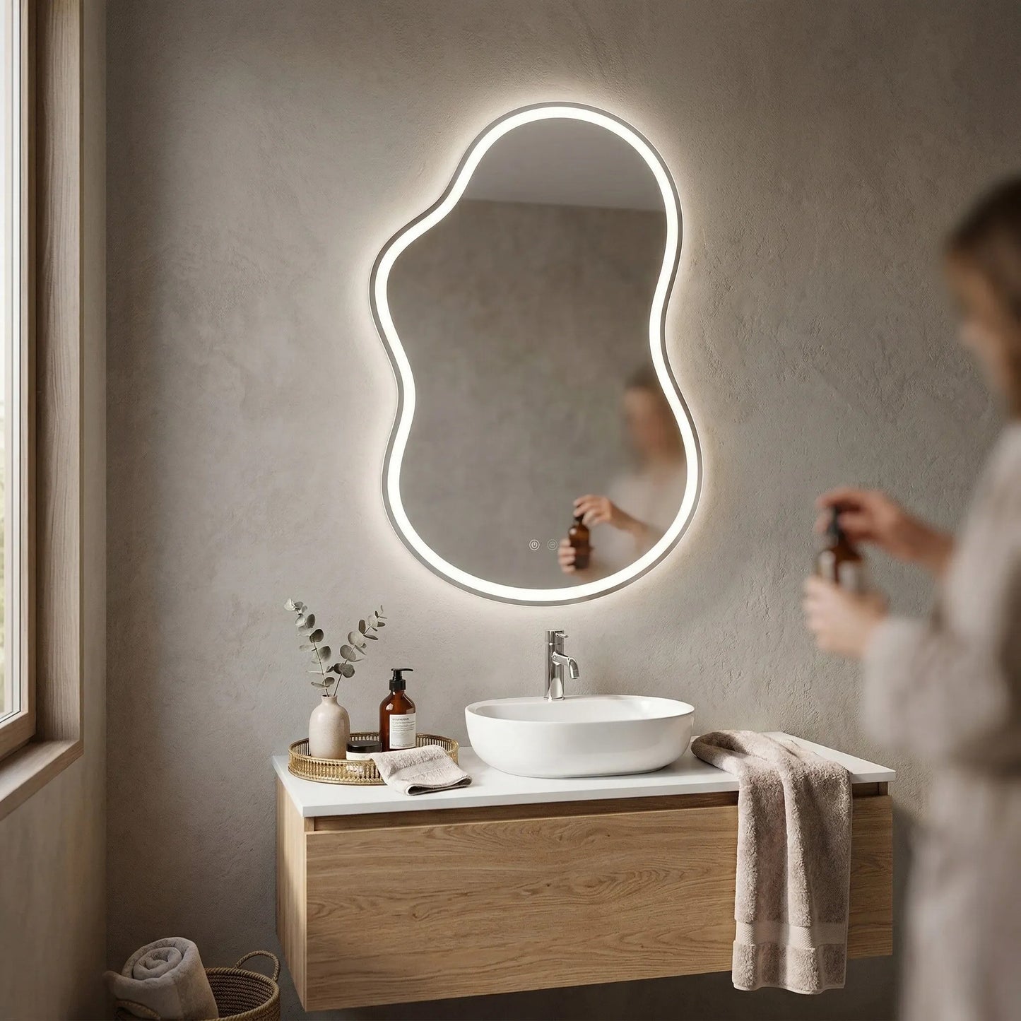 Oglindă LED UNO 80x55 cm  3