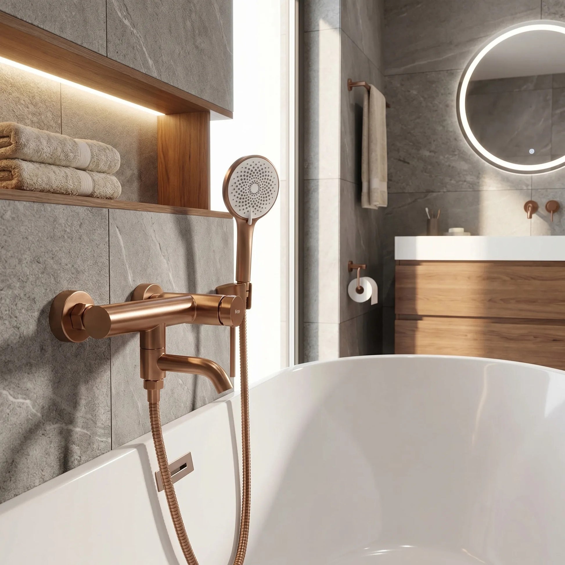 Baterie pentru cadă Rea Clif Brushed Copper  3
