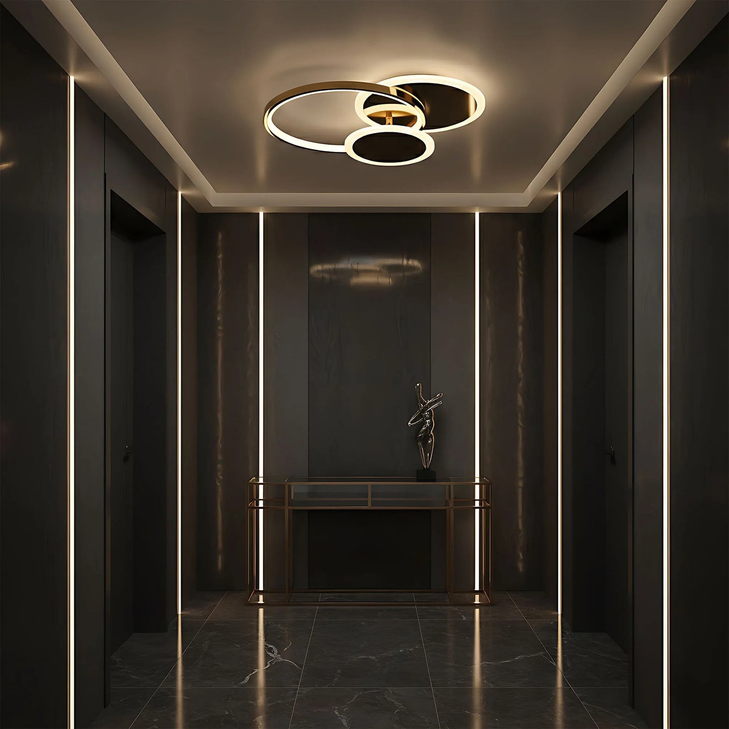 Lampă de tavan APP1710-C Gold LED  3