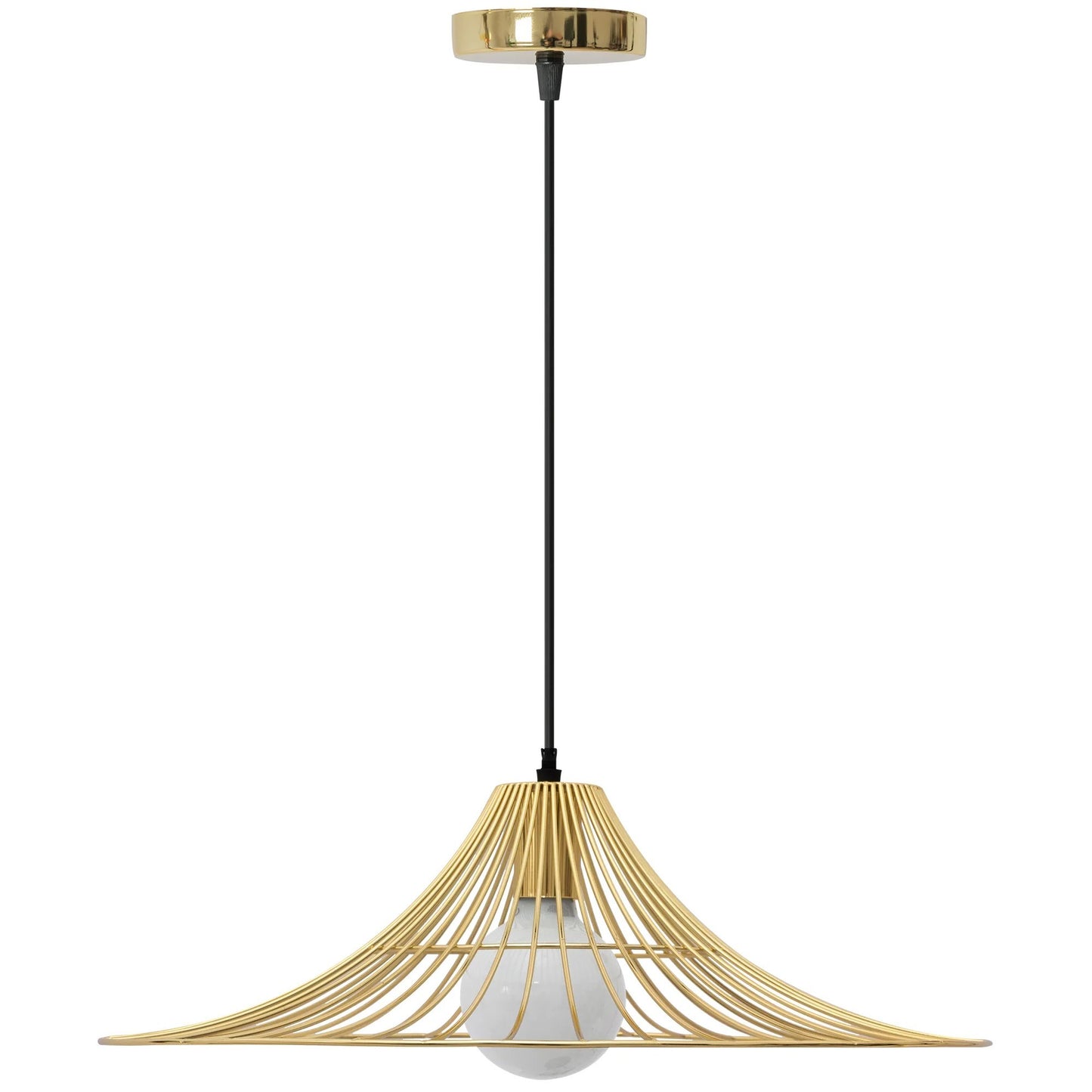 Lămpa de tavan suspendata plata rotunda Loft auriu APP499-1CP  3