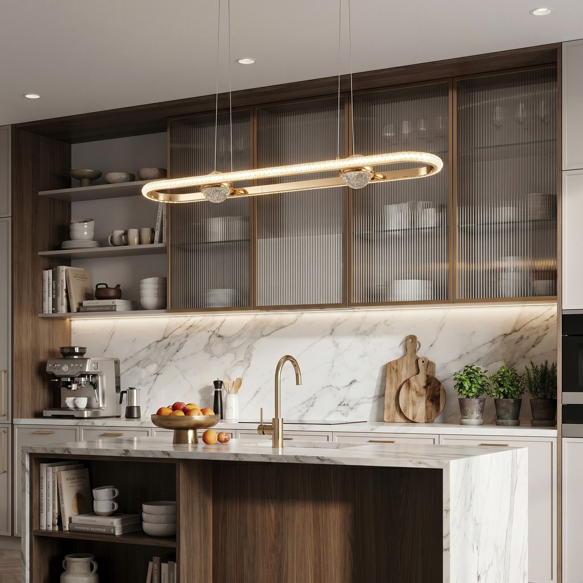 LAMPĂ SUSPENDATĂ DE TAVAN LED G159-CP GOLD  3