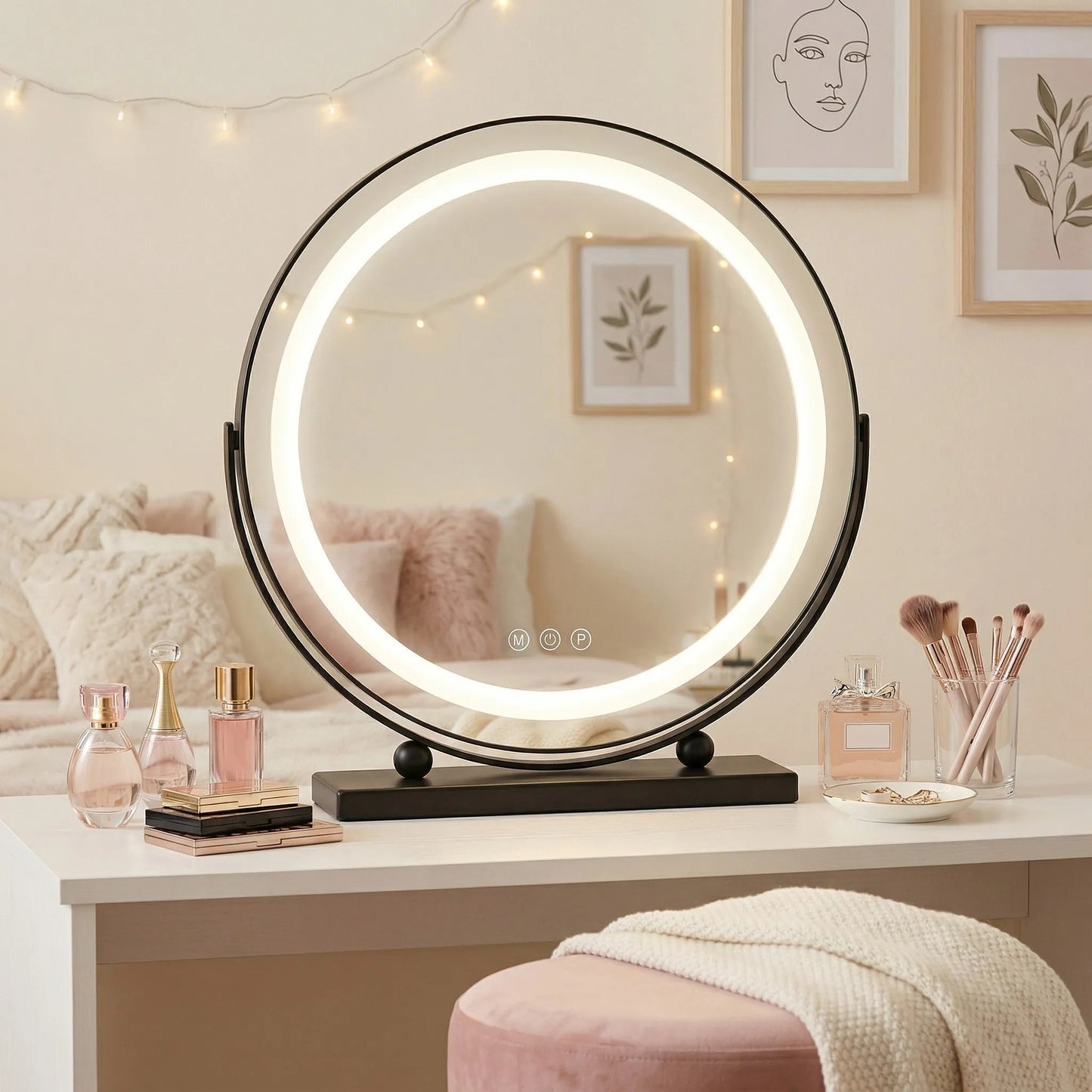 Oglindă LED MAKE-UP Black 40 cm  3