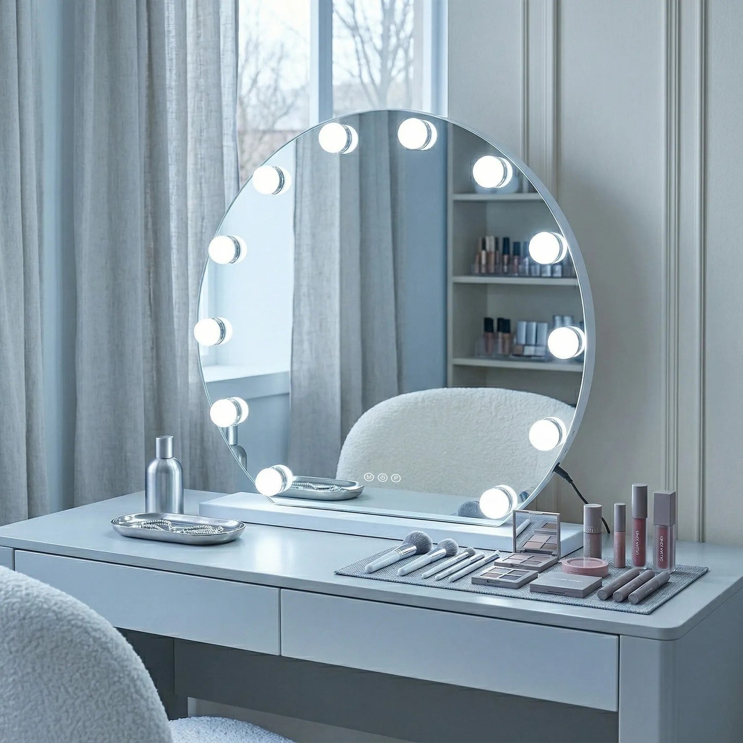 Oglindă LED HOLLYWOOD White 50 cm  3