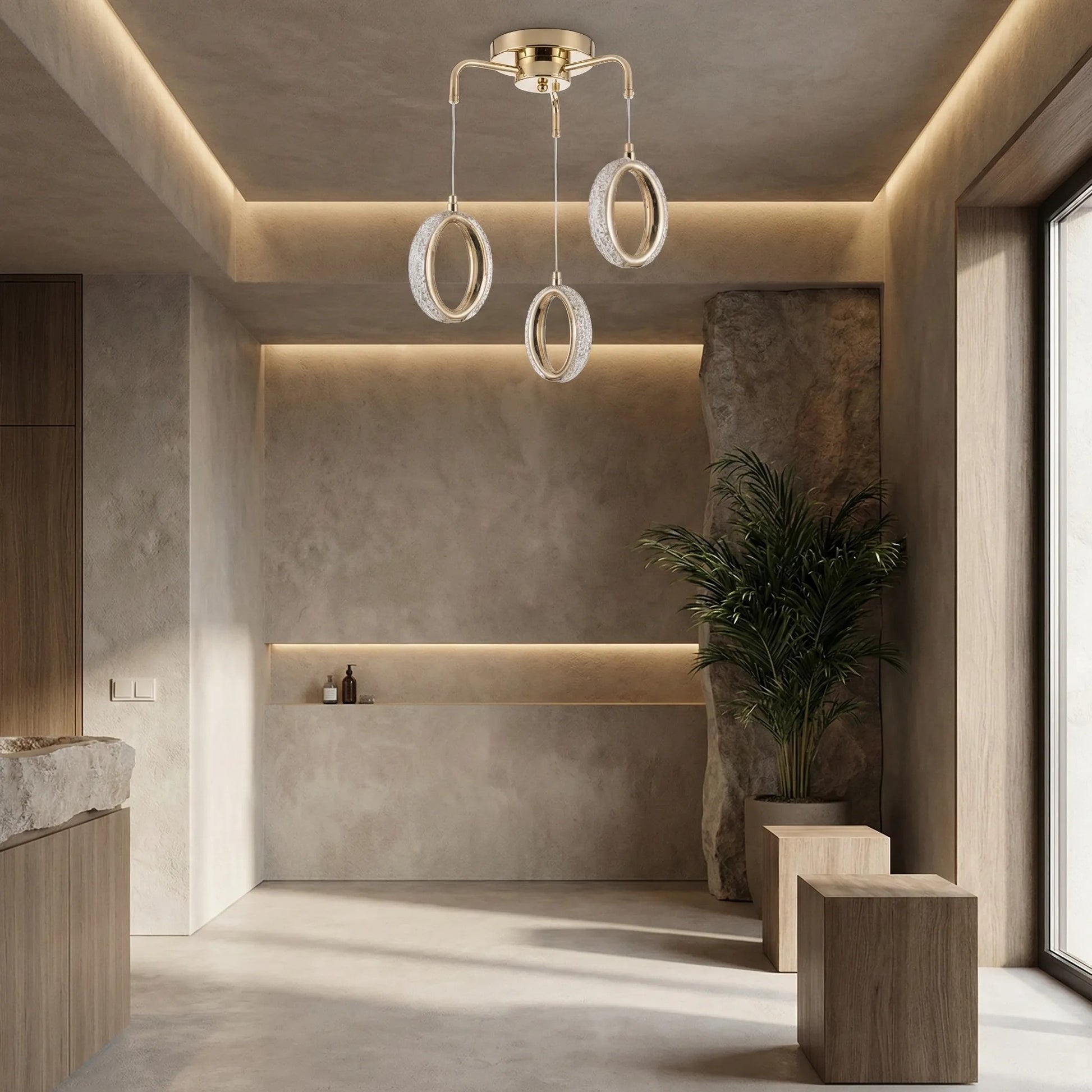 LAMPĂ LED SUSPENDATĂ DE TAVAN G176-3CP GOLD  3