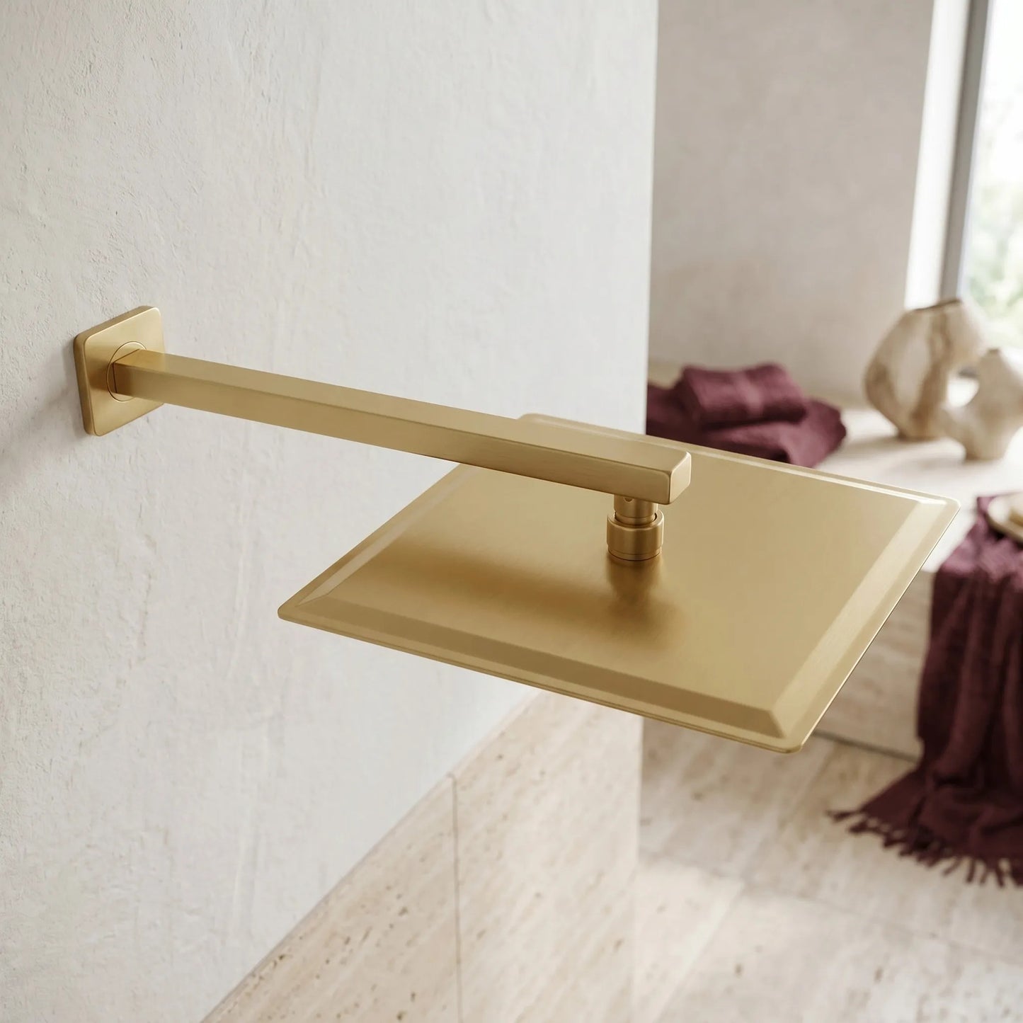 Pălărie De Duș Pătrată REA JS-P015BG 30cm Brush Gold 3