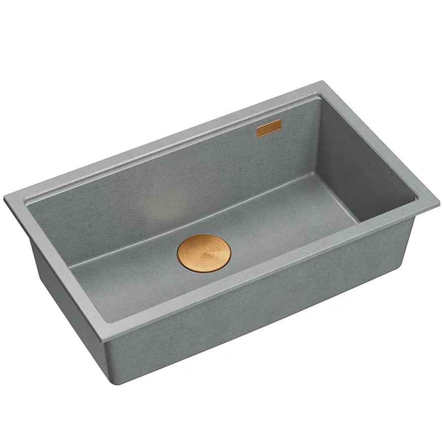 Chiuveta Din Granit Logan 110 Grey Metallic Dop Auriu 3