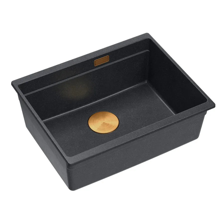 Chiuveta Din Granit Logan 100 Black Metallic Dop Cupru Periat 3