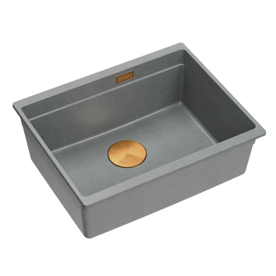 Chiuveta Din Granit Logan 100 Grey Metallic Dop Cupru Periat 3