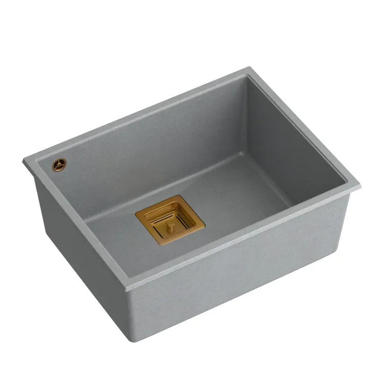 Chiuveta Din Granit DAVID 50 Grey Metallic Dop Auriu 3