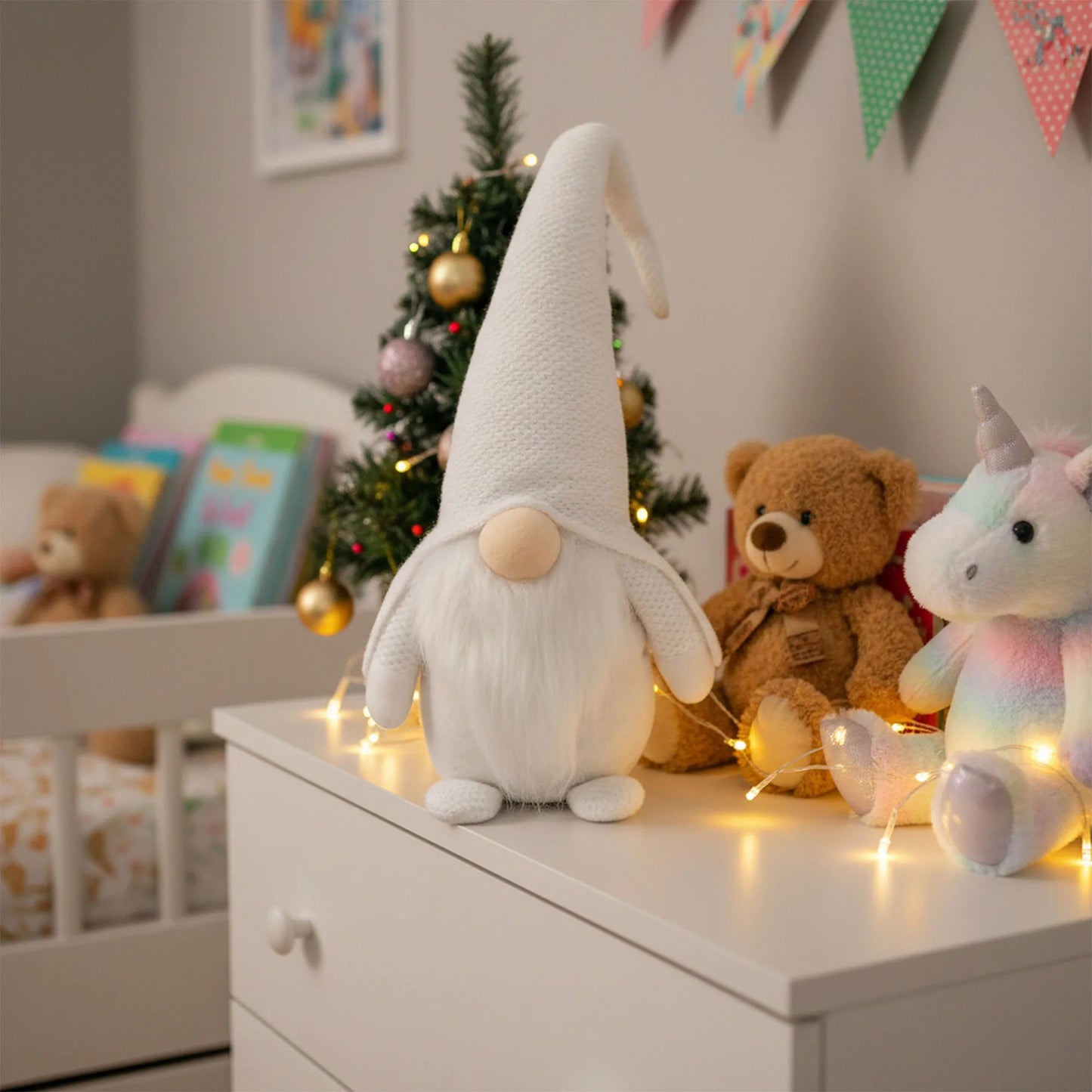 Christmas Gnome YX068 50cm White 3