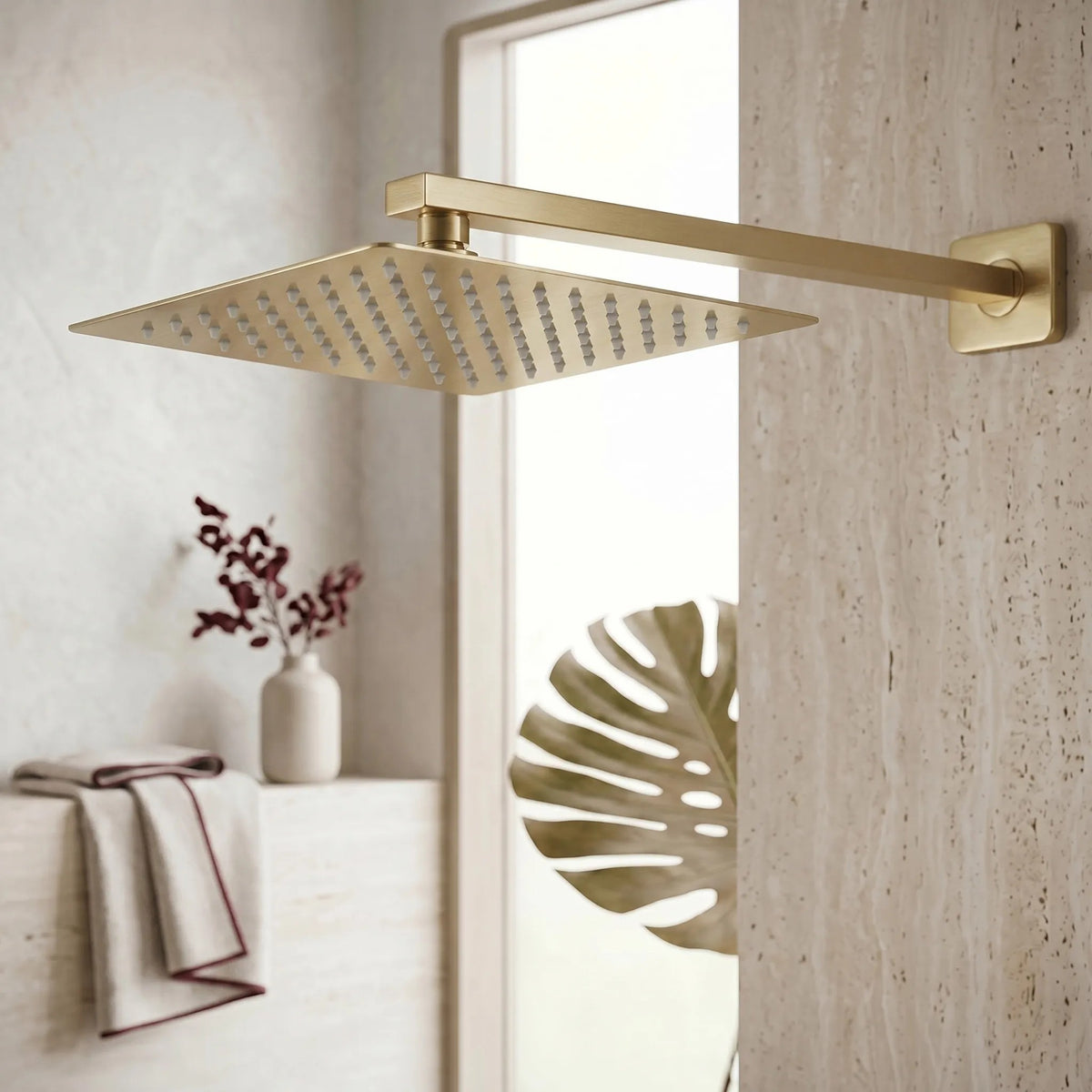 Pălărie De Duș Pătrată REA JS-P015BG 25cm Brush Gold 3