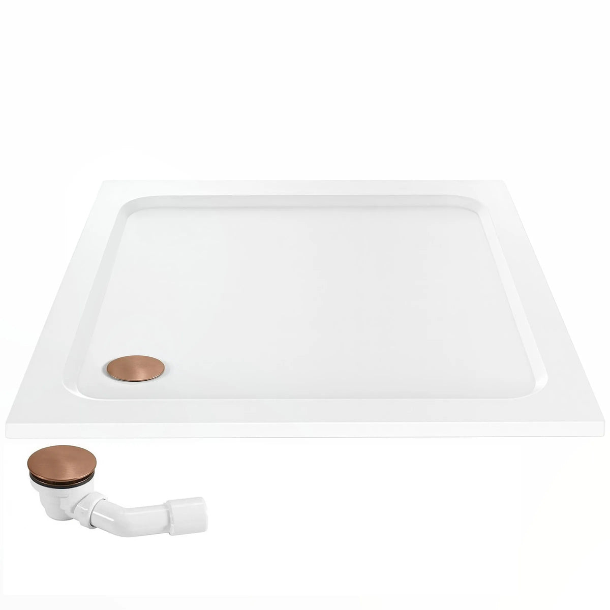 Cada Pentru Dus Din Acril Rea Belmond White 80x80 Brush Copper 3