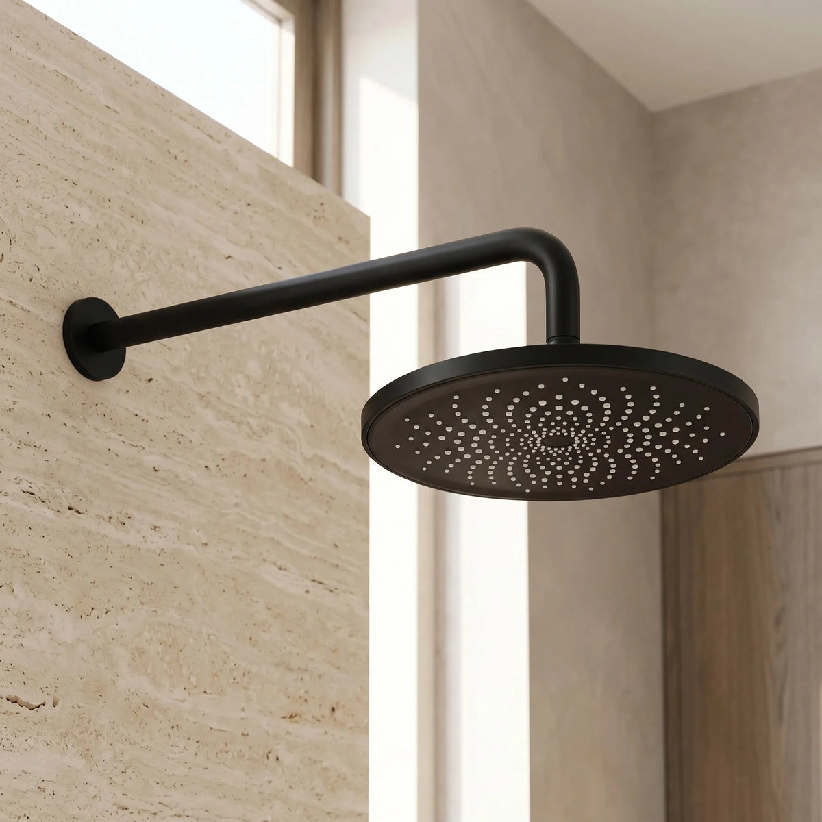 Braț Duș Rotund REA JS-9021B 40cm Black 3