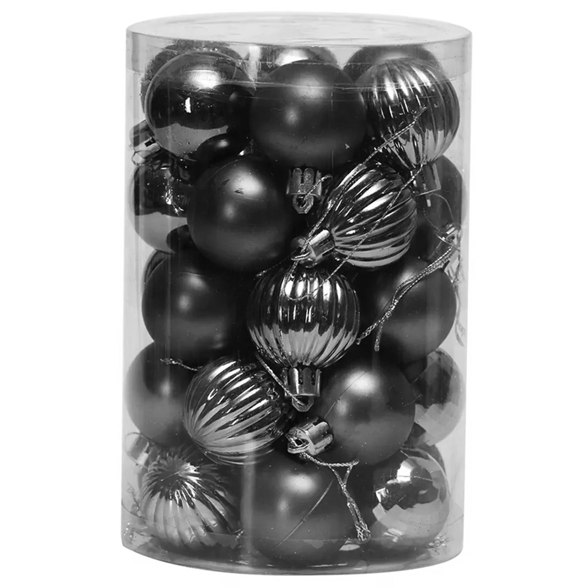 BOMBKI CHOINKOWE CZARNE 34 SZT SYSD1688-033 3