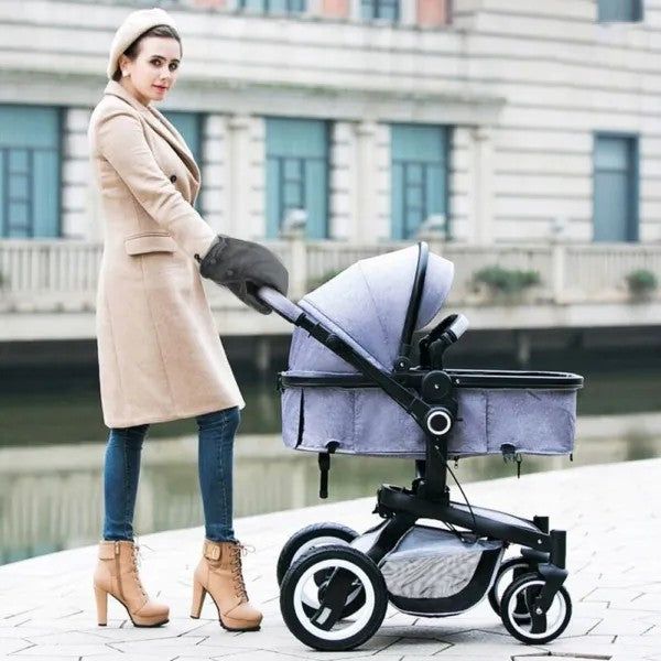 Husa Pentru Carucior Copii - Grey-Mint 3