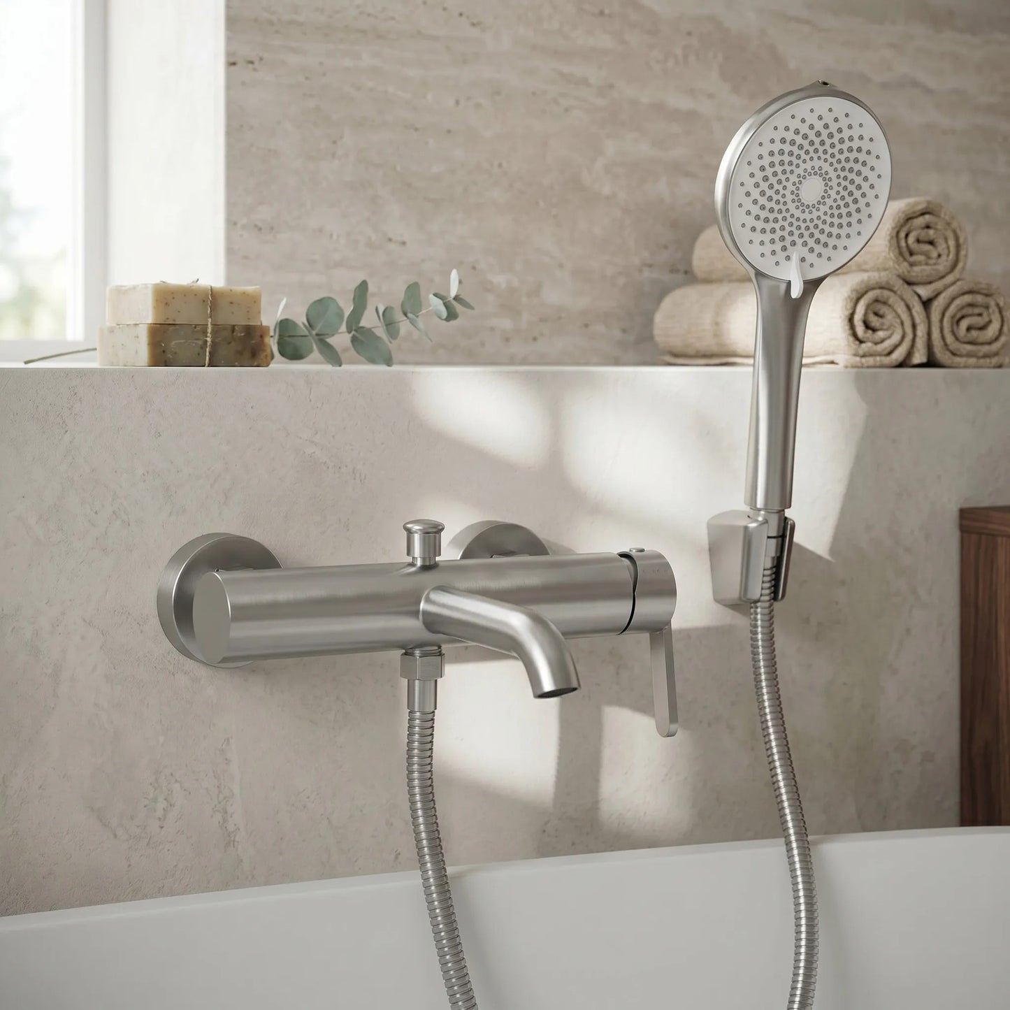 Baterie Pentru Cadă REA Ontario Side Brush Nickel 3