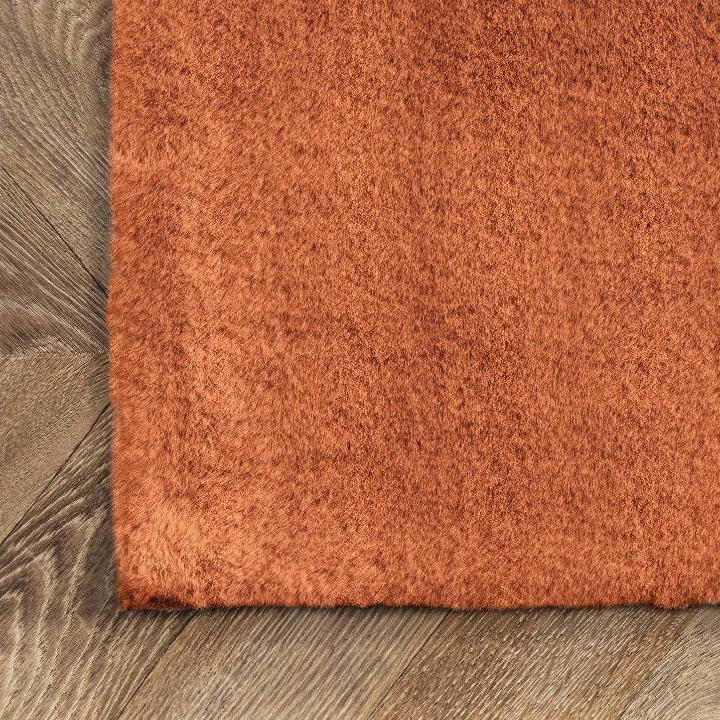 Covor Înalt De Mătase Verde Iepure Brick-red 160 X 230 3