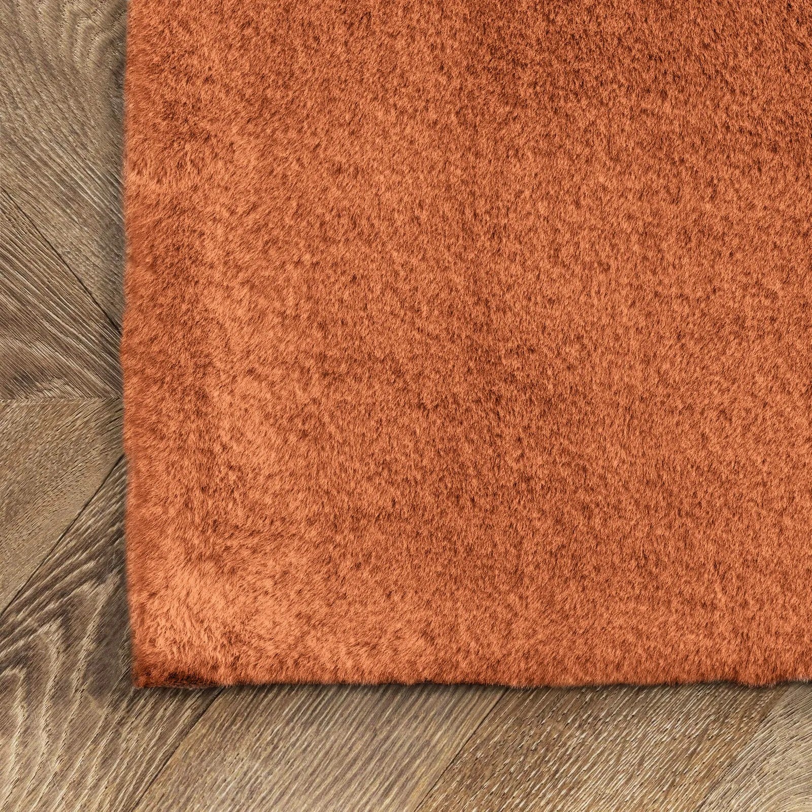 Covor Înalt De Mătase Verde Iepure Brick-red 160 X 230 3