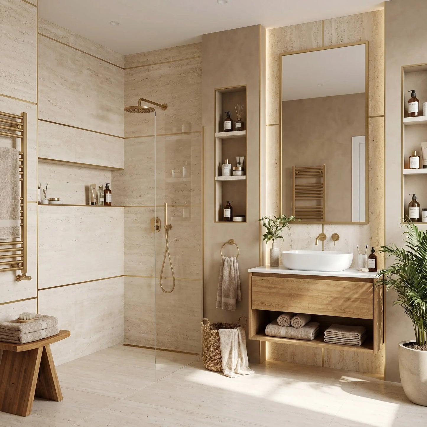 Bandă Decorativă Autoadezivă Rea P14454 2cm Brush Gold 3
