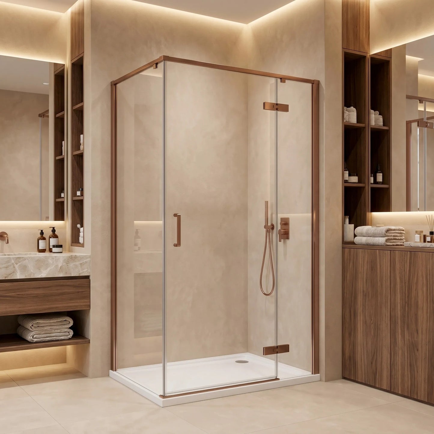 Cabina De Dus Rea Bruno 120x90 Brush Copper 3