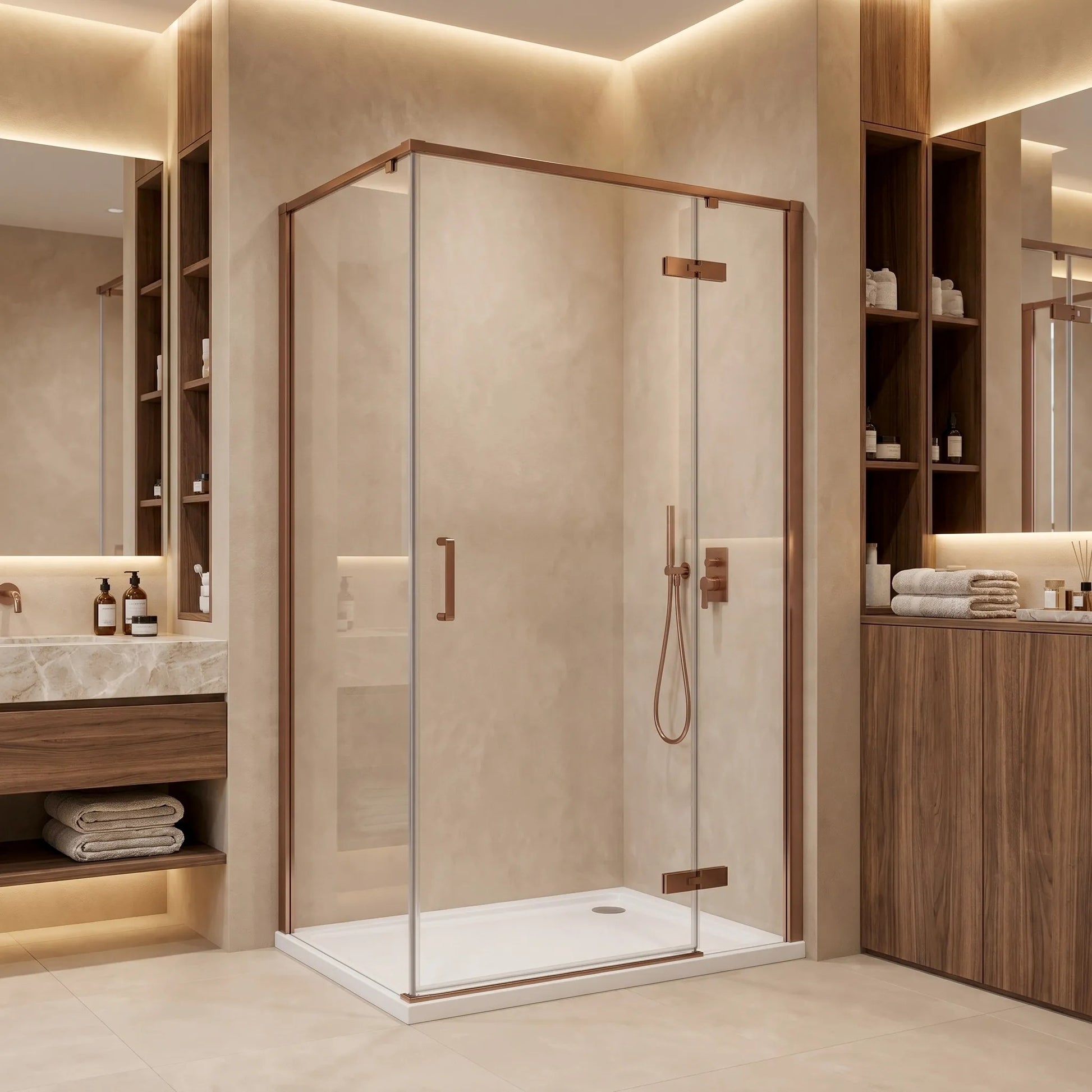 Cabina De Dus Rea Bruno 120x90 Brush Copper 3
