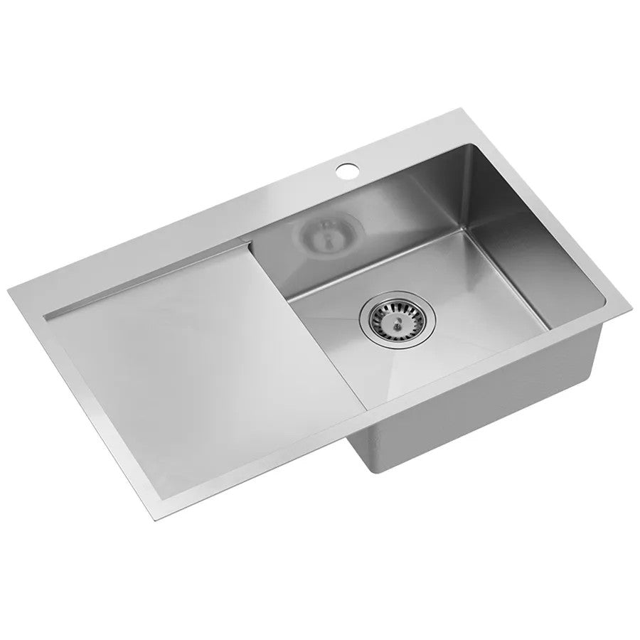 Chiuvetă Inox RUSSEL 111 BRUSH NICKEL Cuva Dreapta 3