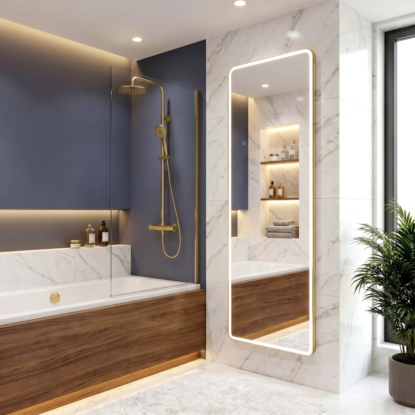 Oglindă LED Classico 60x170cm Brush Gold 3