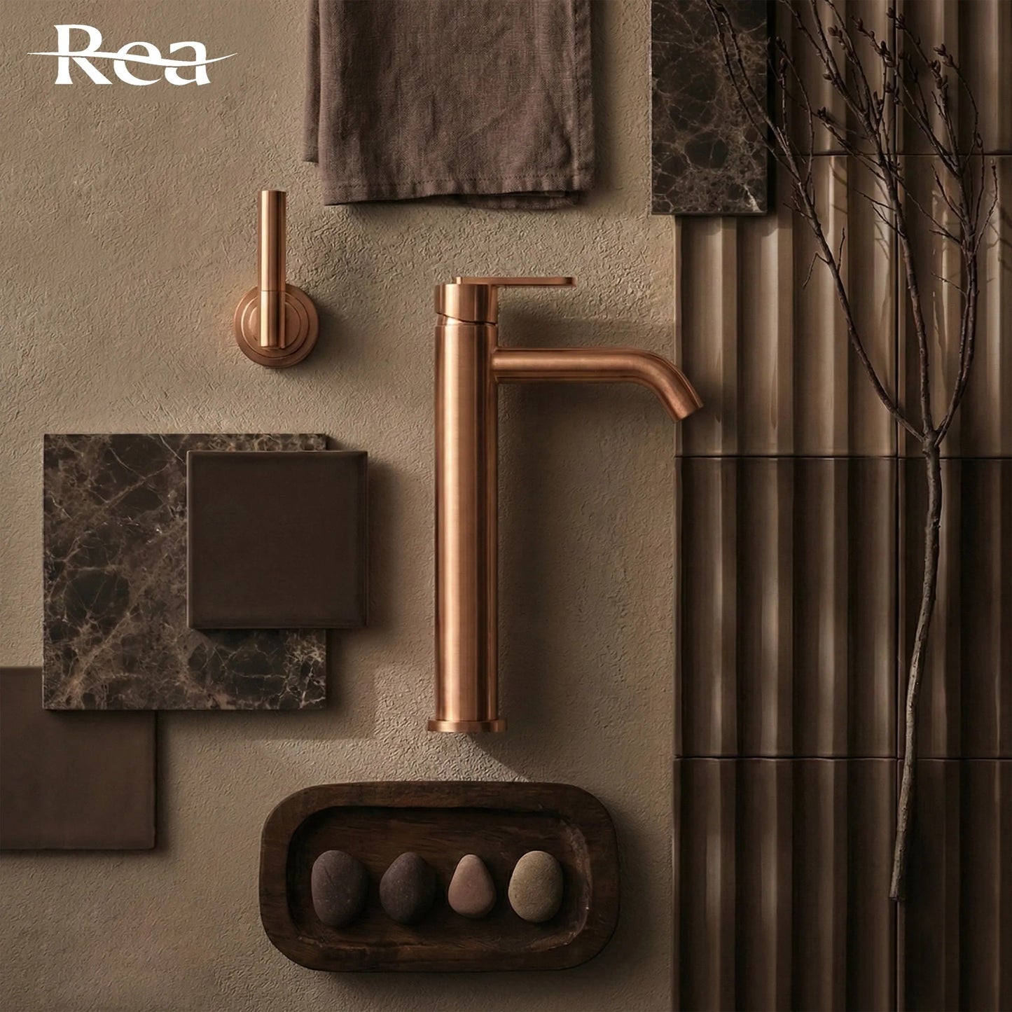 Baterie Pentru Baie Rea Ontario Brush Copper 3