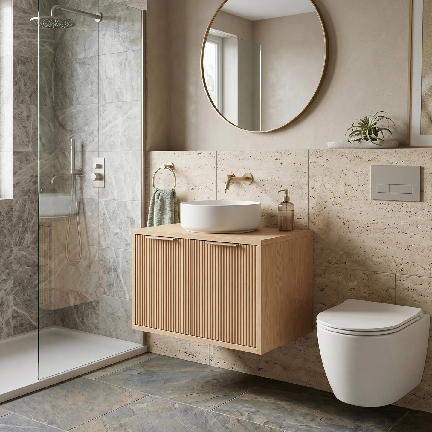 Dulap Baie Pentru Lavoar Rea Core 60cm Beige 3