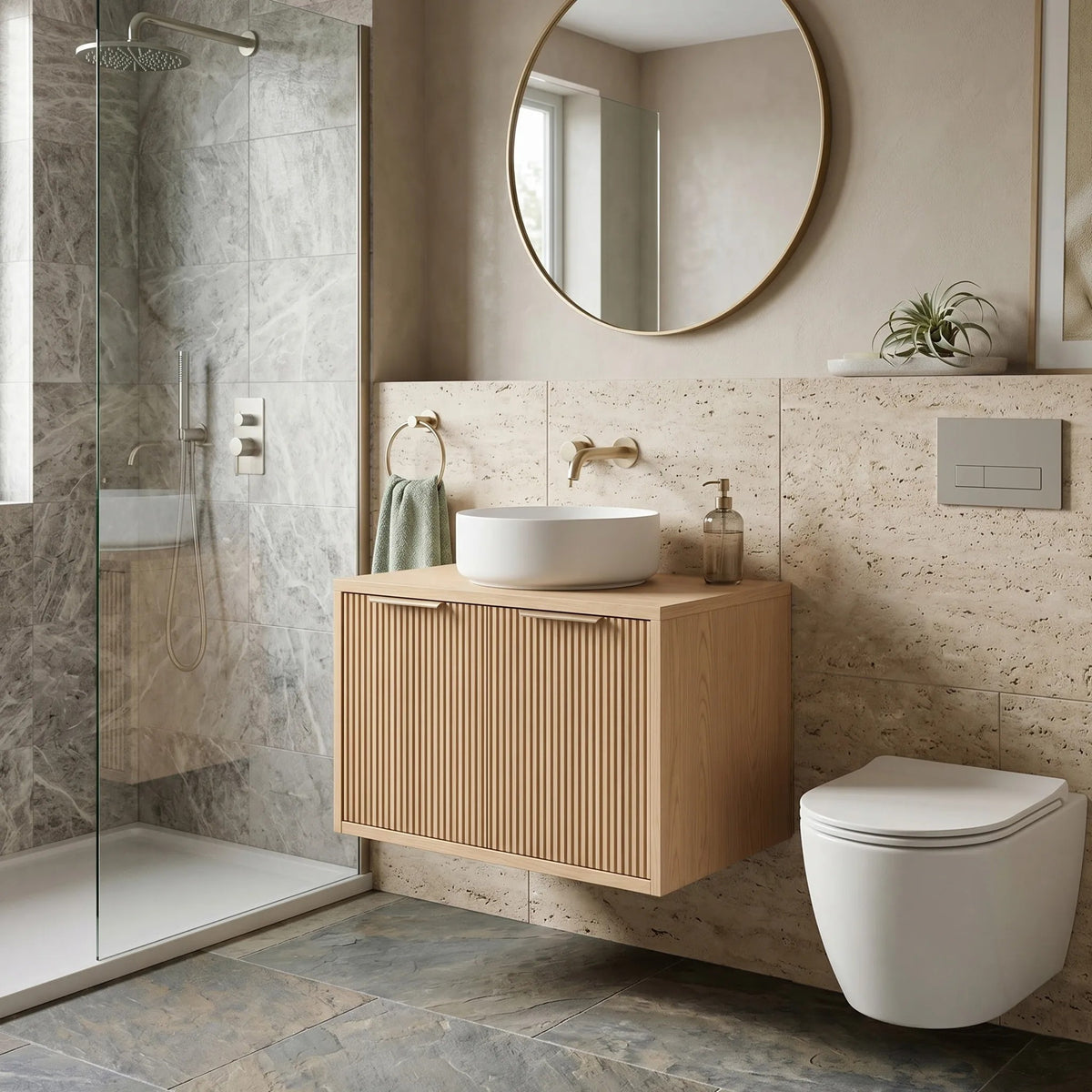 Dulap Baie Pentru Lavoar Rea Core 60cm Beige 3