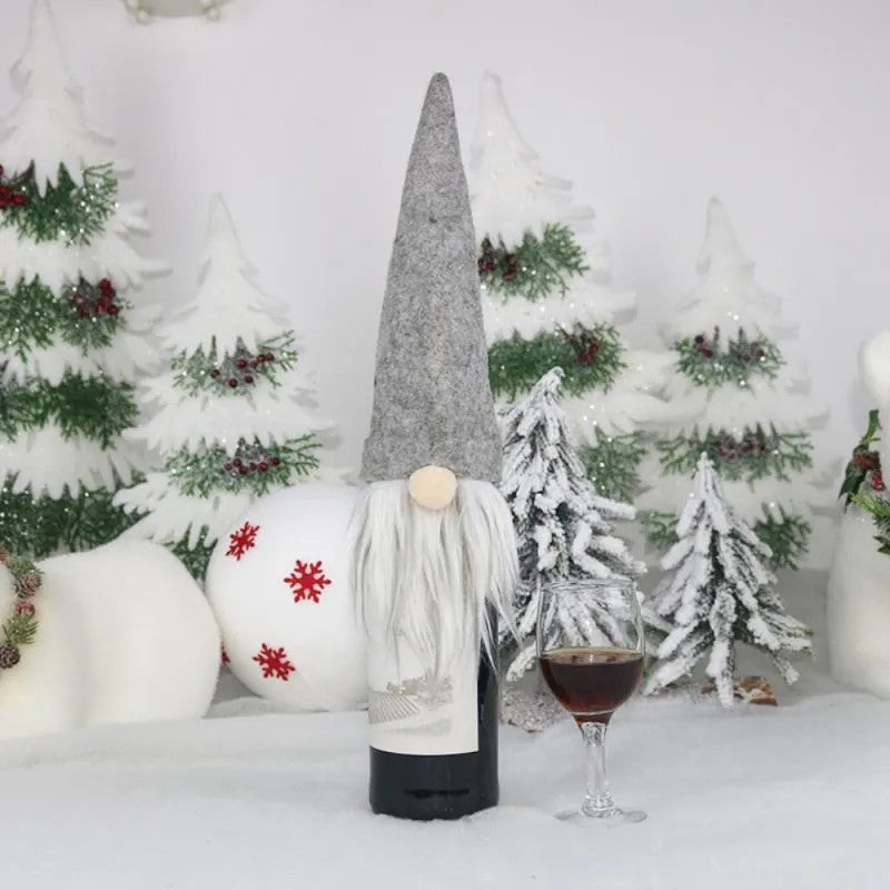 Husă De Crăciun Pentru Sticlă Santa KF323-6 3