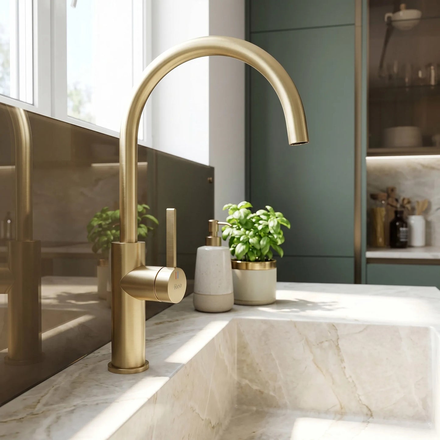 Baterie De Bucătărie REA Rivo Brush Gold 3