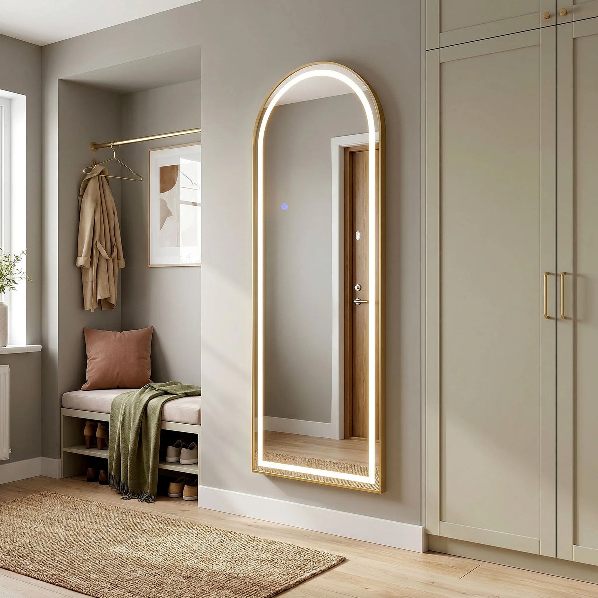 Oglindă LED Orbit 50x160cm Brush Gold 3