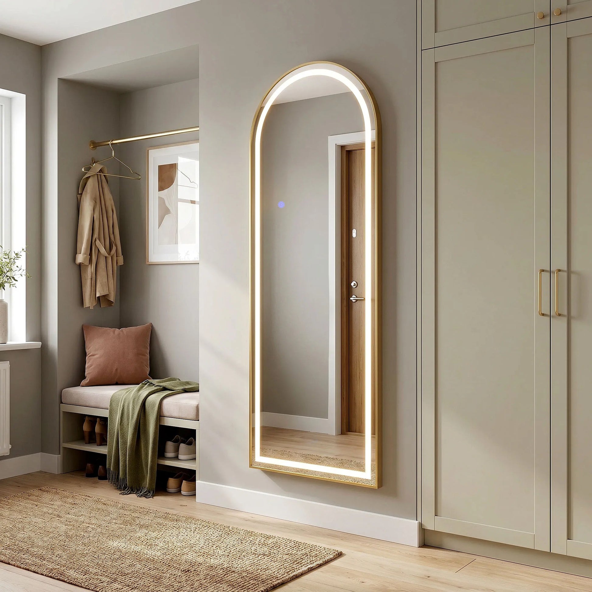 Oglindă LED Orbit 50x160cm Brush Gold 3