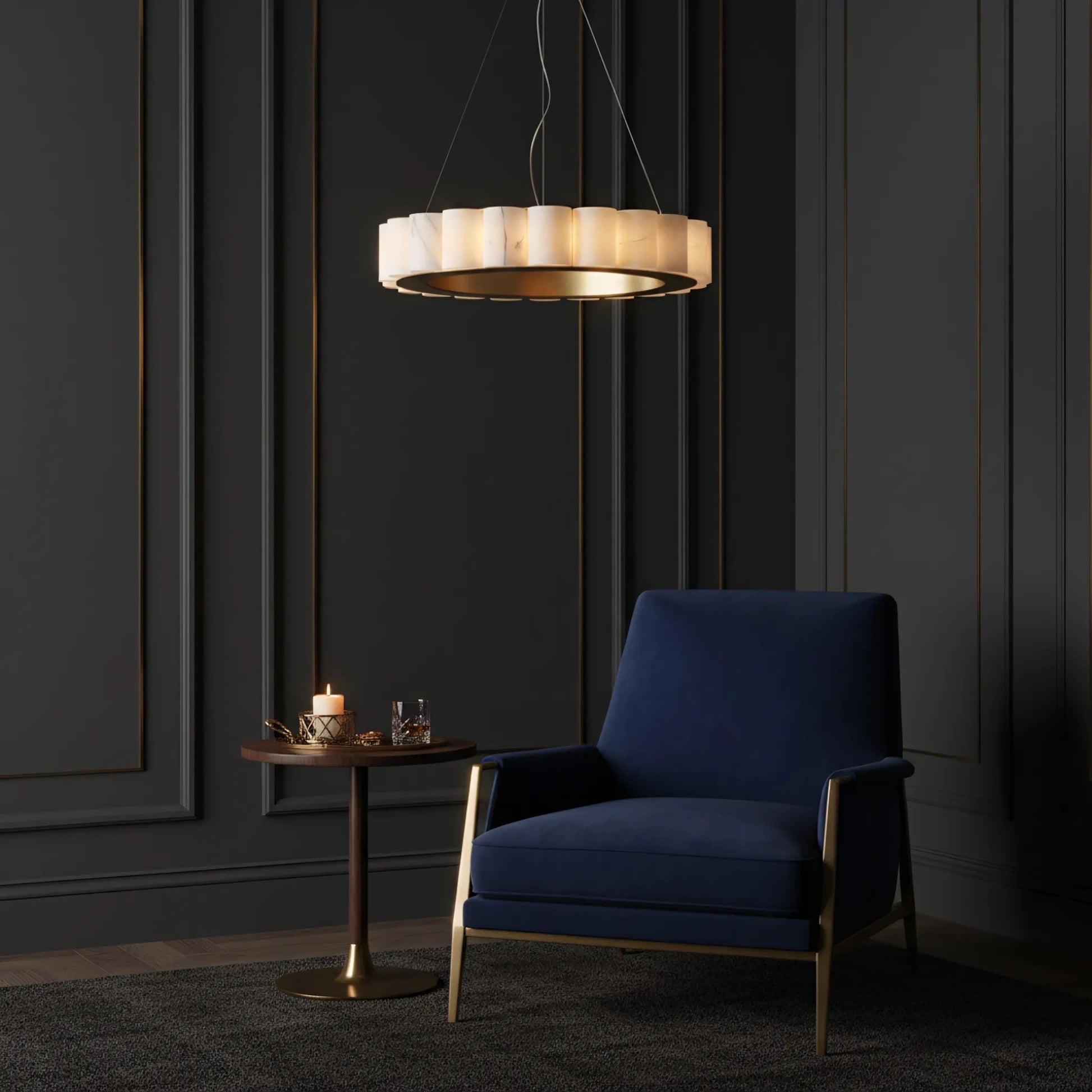 lampă suspendată APP1801-CP 50 cm Brush Gold  3