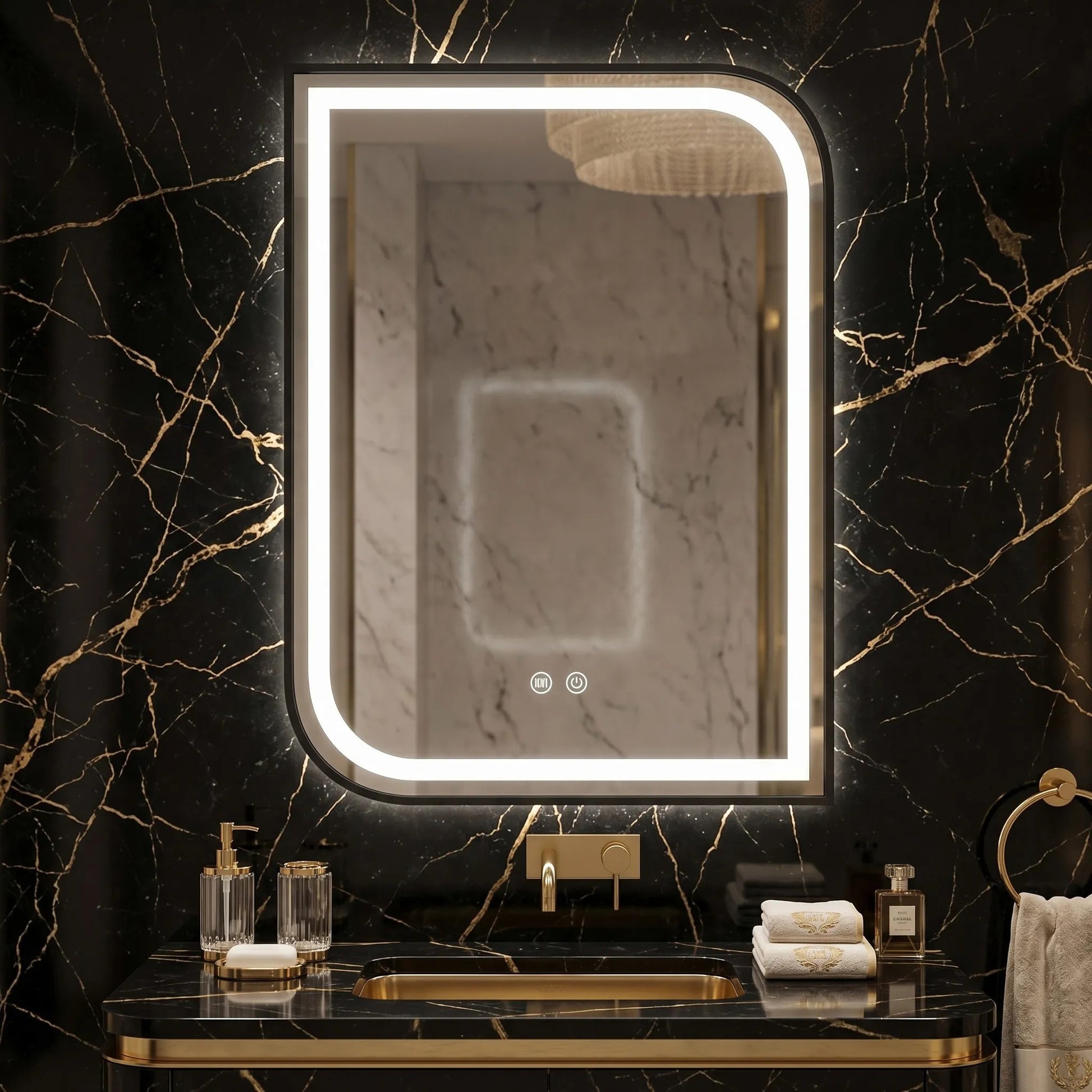 Oglindă LED ZONE 80X60 BLACK  3