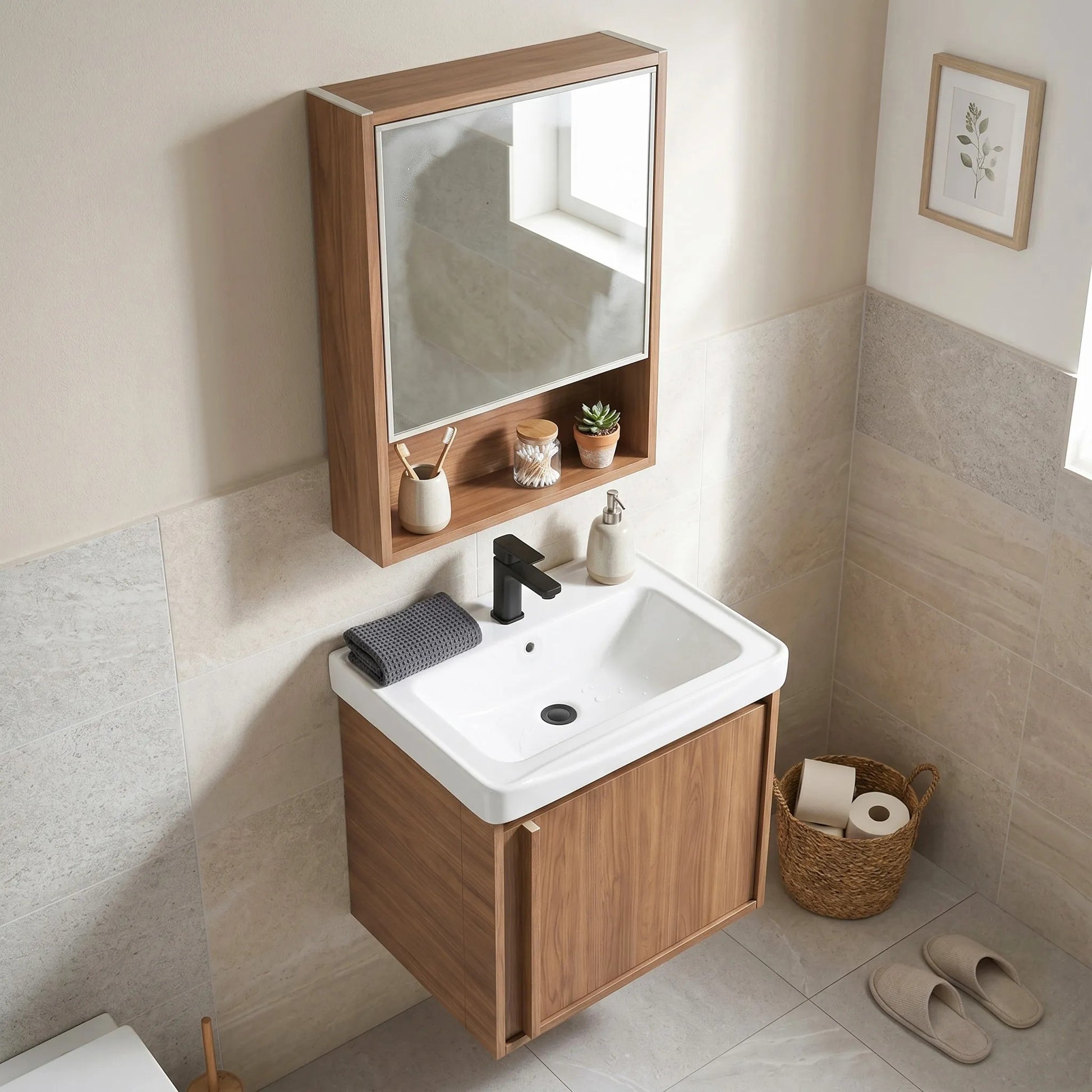 Set mobilier de baie cu lavoar Gama T25023 HHL 50CM  3