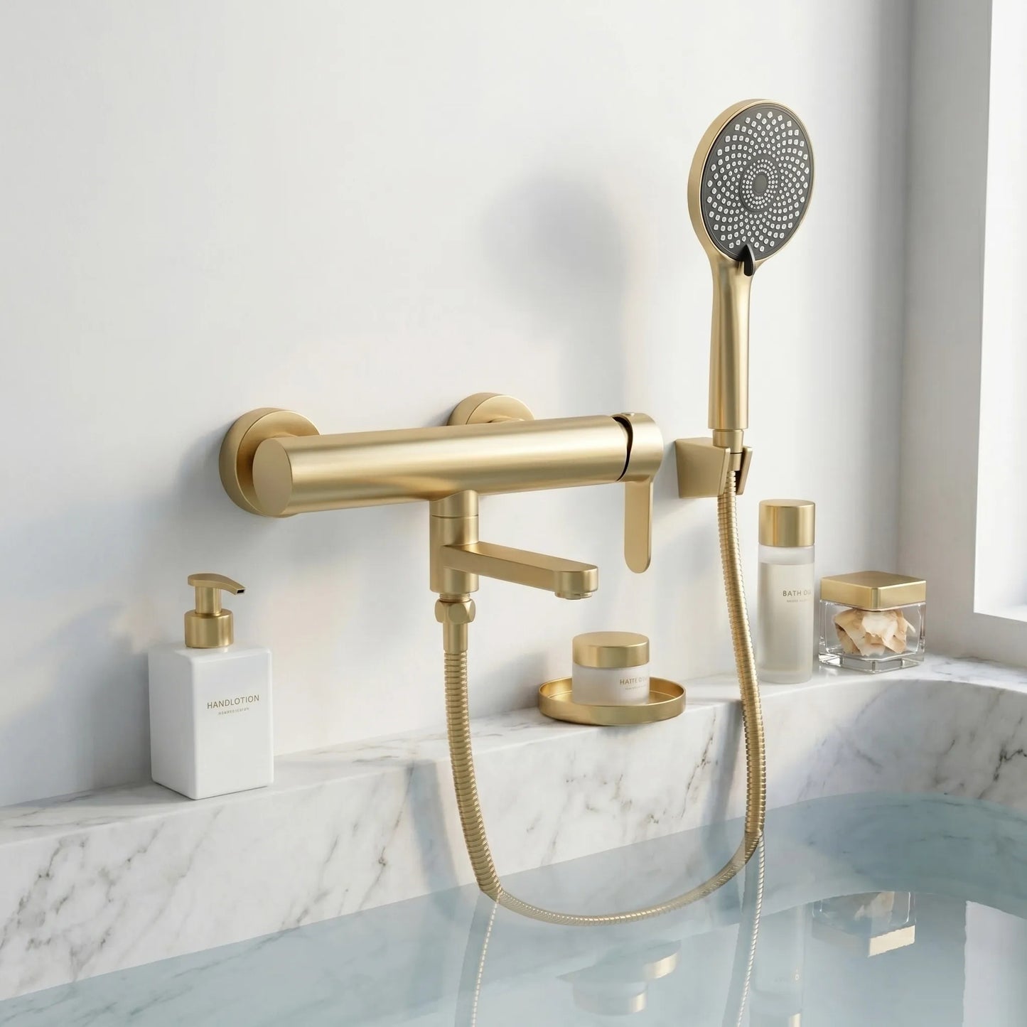 Baterie pentru cadă Rea Arcos Brushed Gold  3