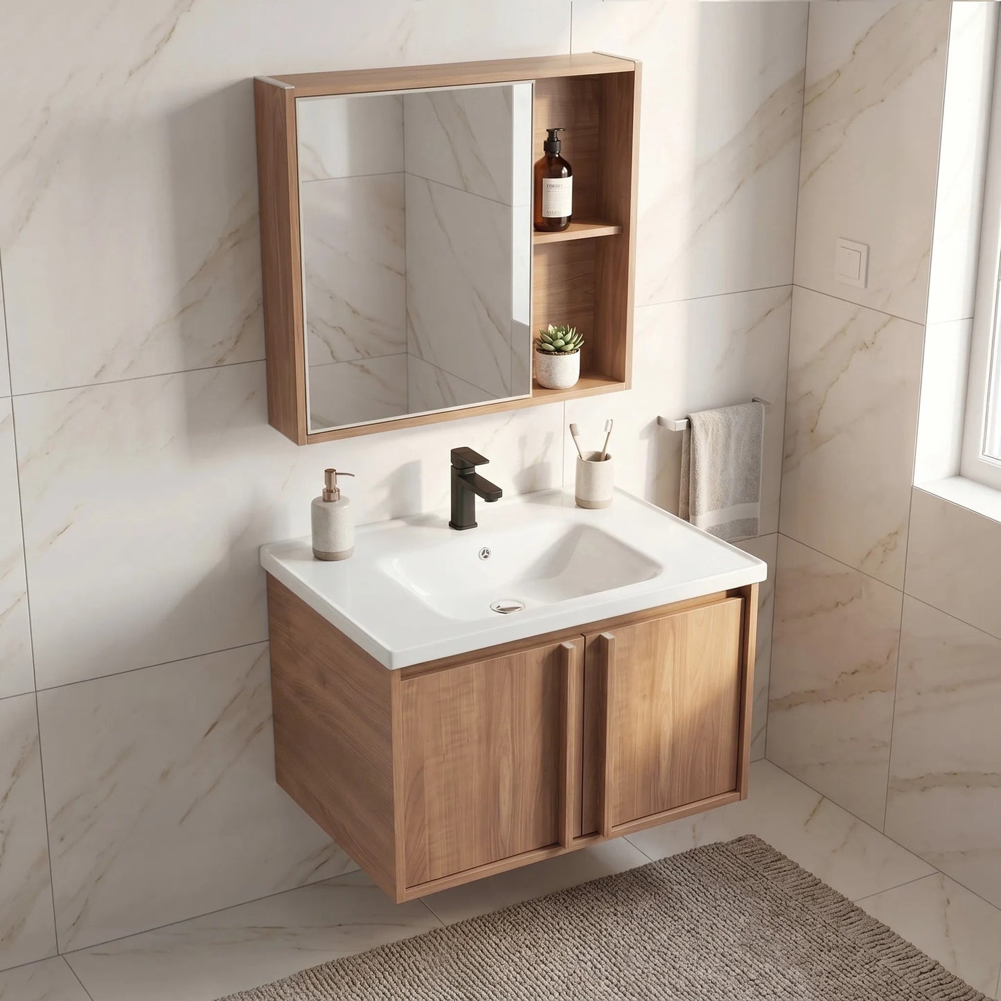 Set mobilier de baie cu lavoar Gama T25023 HHL 60CM  3