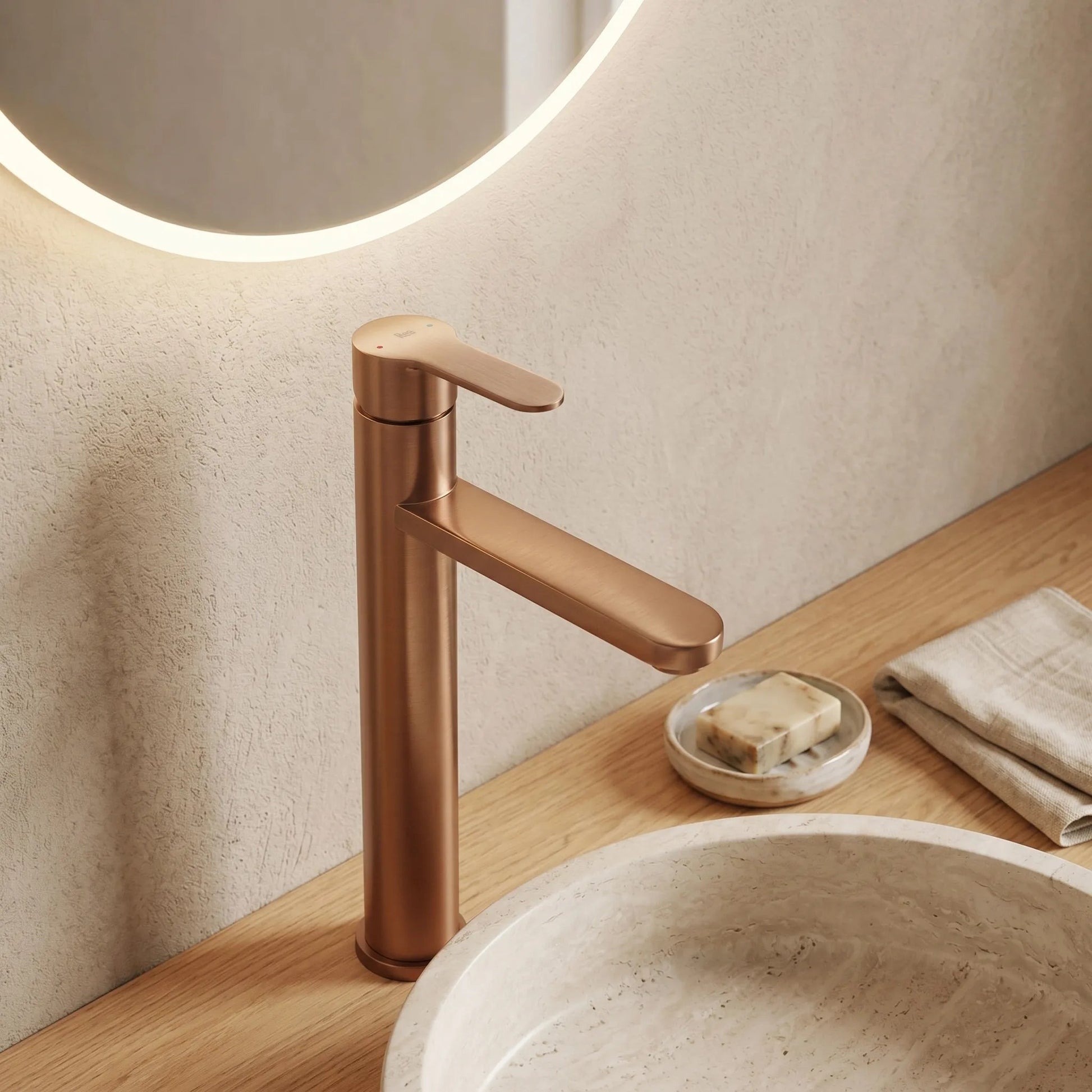 Baterie pentru baie Rea Arcos Brush Copper  3