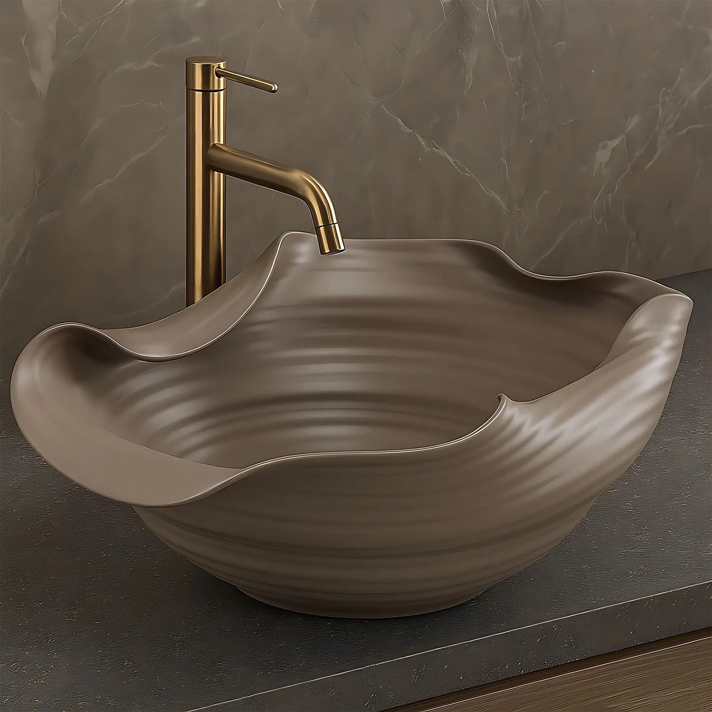 Lavoar ceramic pentru blat REA HM-66TB Handmade ART  3