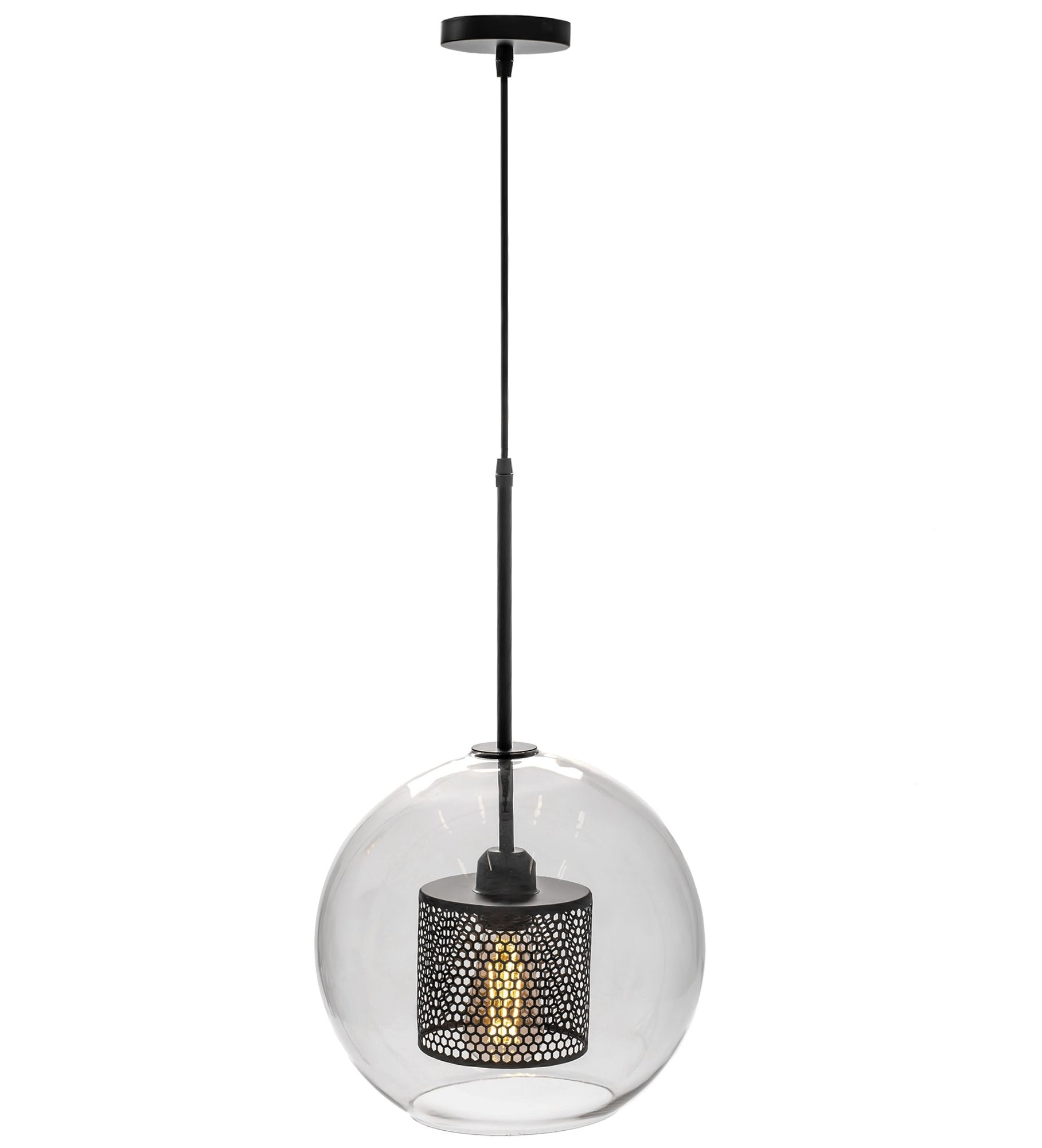 Lampă Suspendată Din Sticlă Loft Neagra APP557-1CP 20cm  7